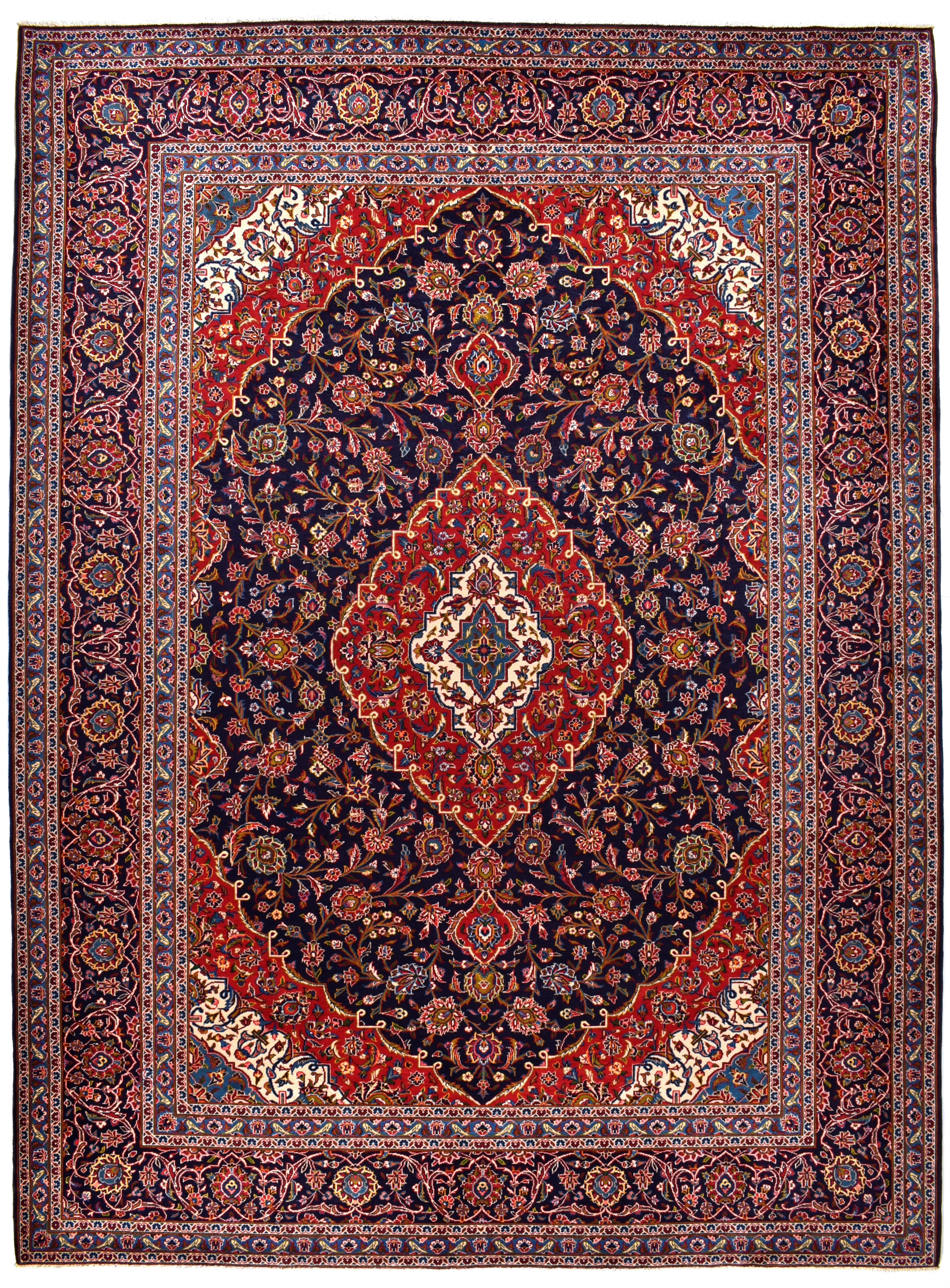 Kashan Teppich 300 x 400 Lila (Iran) Handgeknüpft