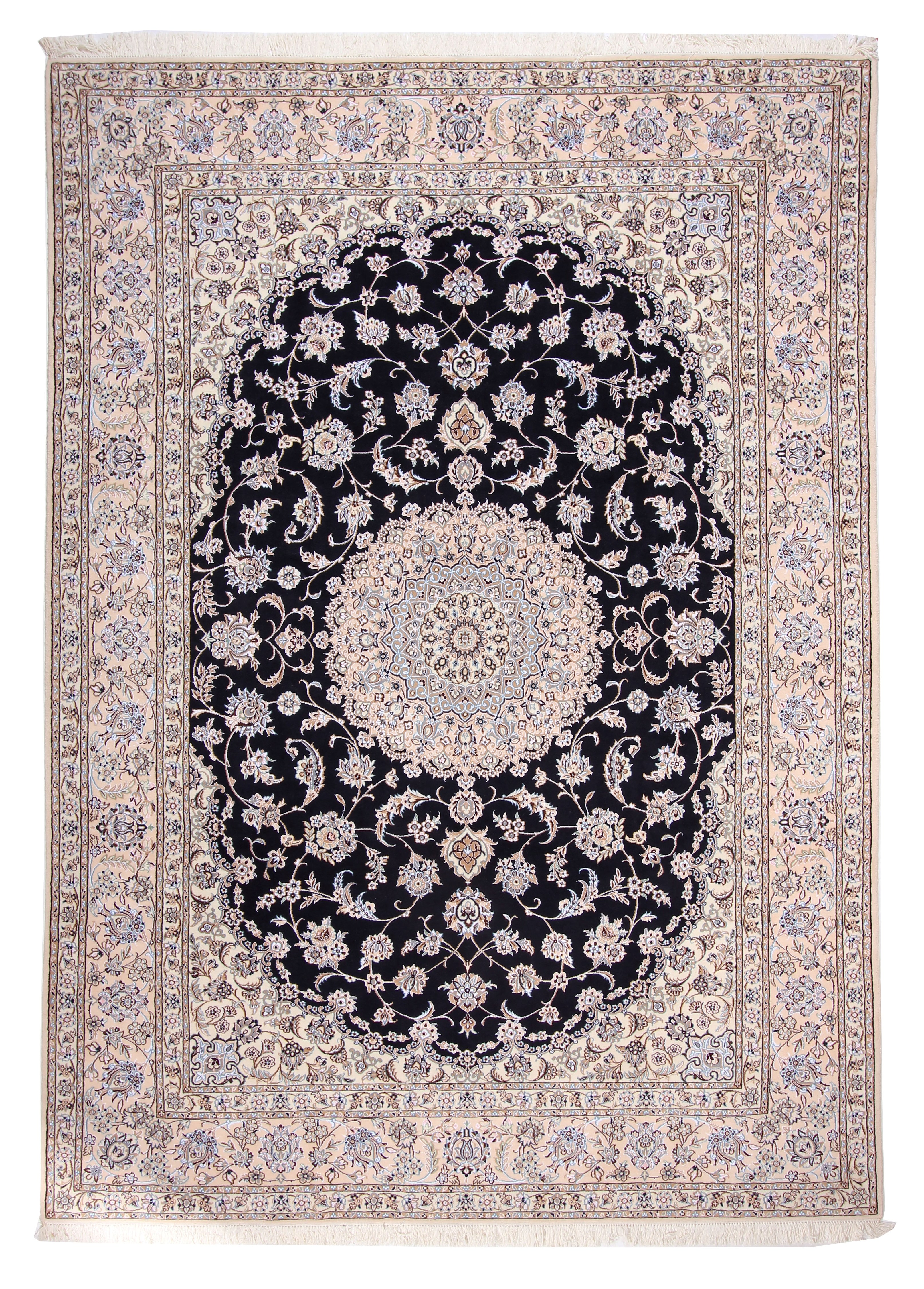 Nain Dywan 250 x 350 Biały (Iran) Ręcznie Tkany