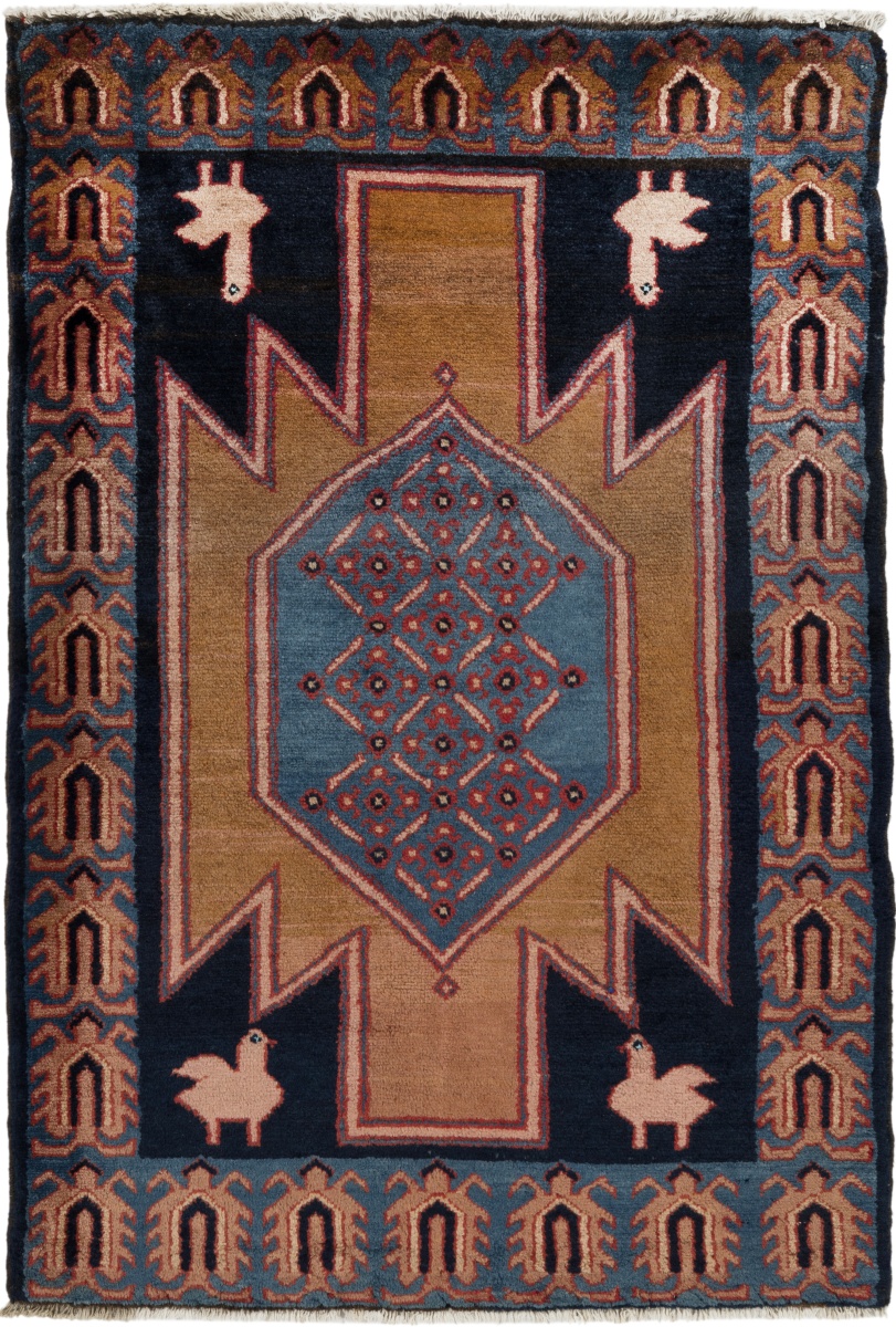 Persian Dywan 130x80 Szary (Iran) Ręcznie Tkany