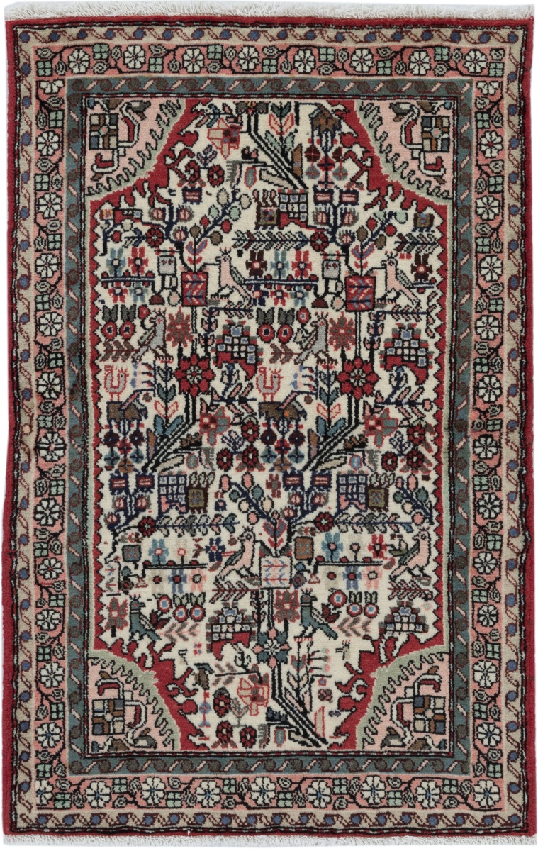 Persisk teppe 80x120 Hvit (Iran) Håndknyttet