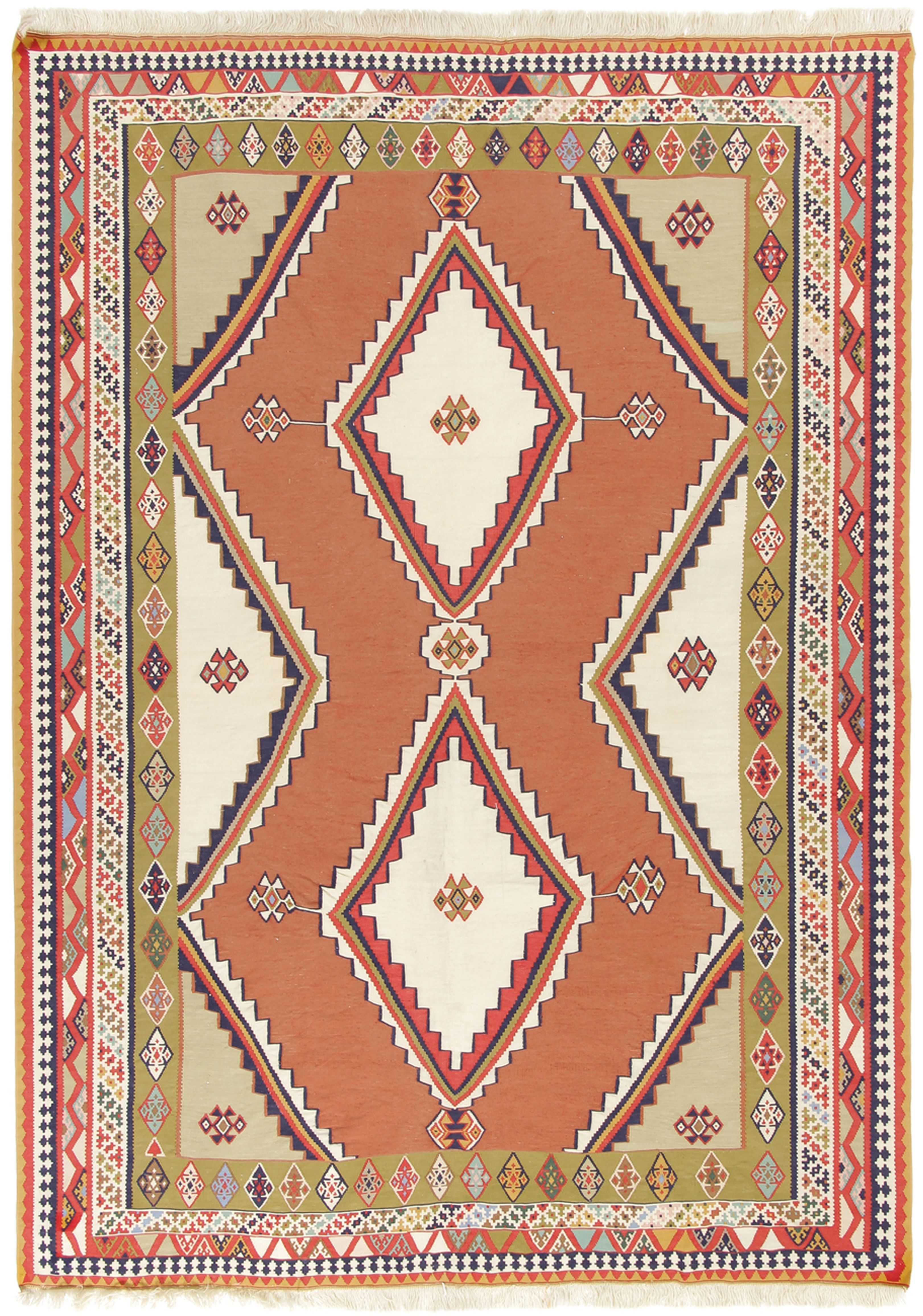 Kilim Tapis 290x180 Gris (Iran) Tissés À La Main