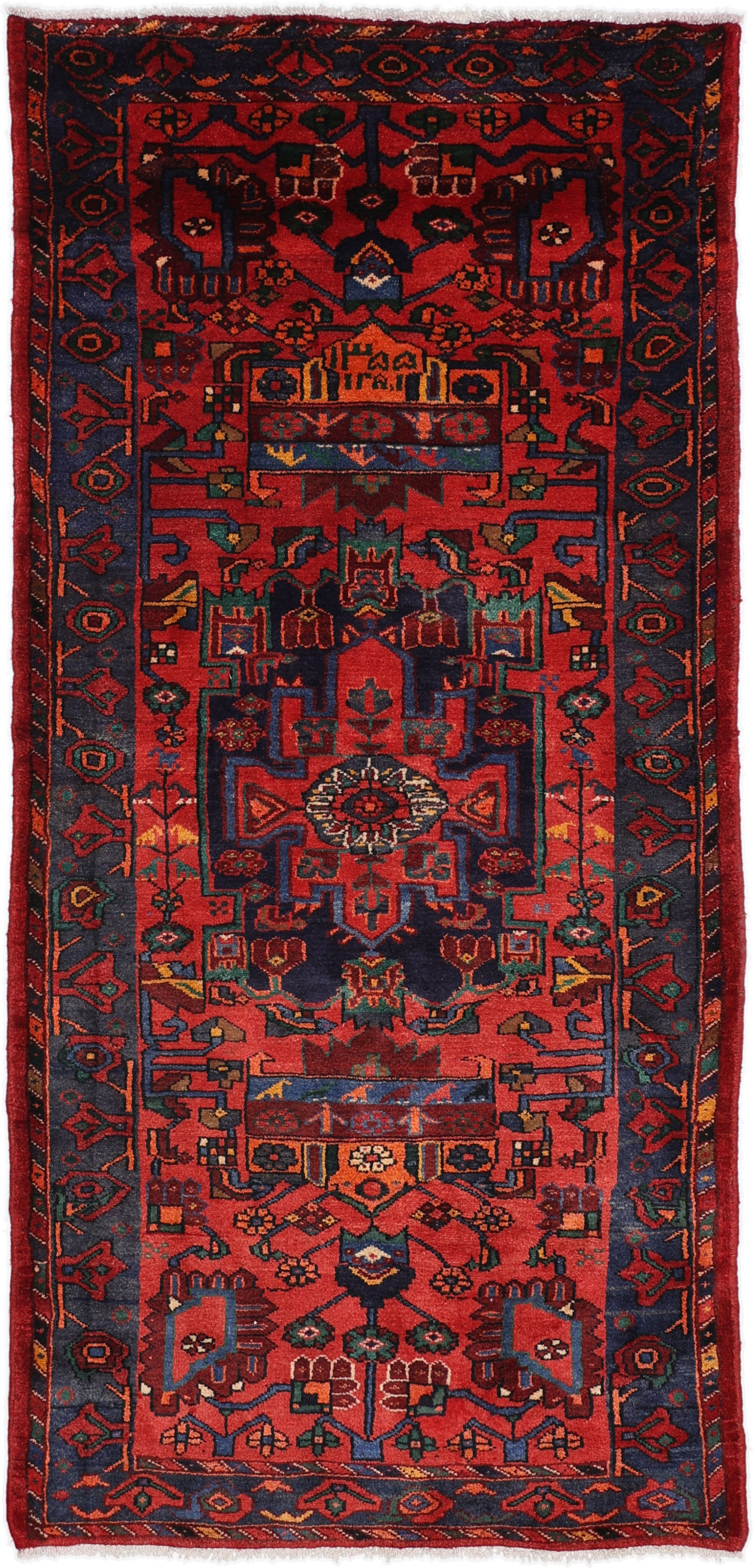 Hamedan Persian rug 230x110 Gray (Iran) Hand Knotted