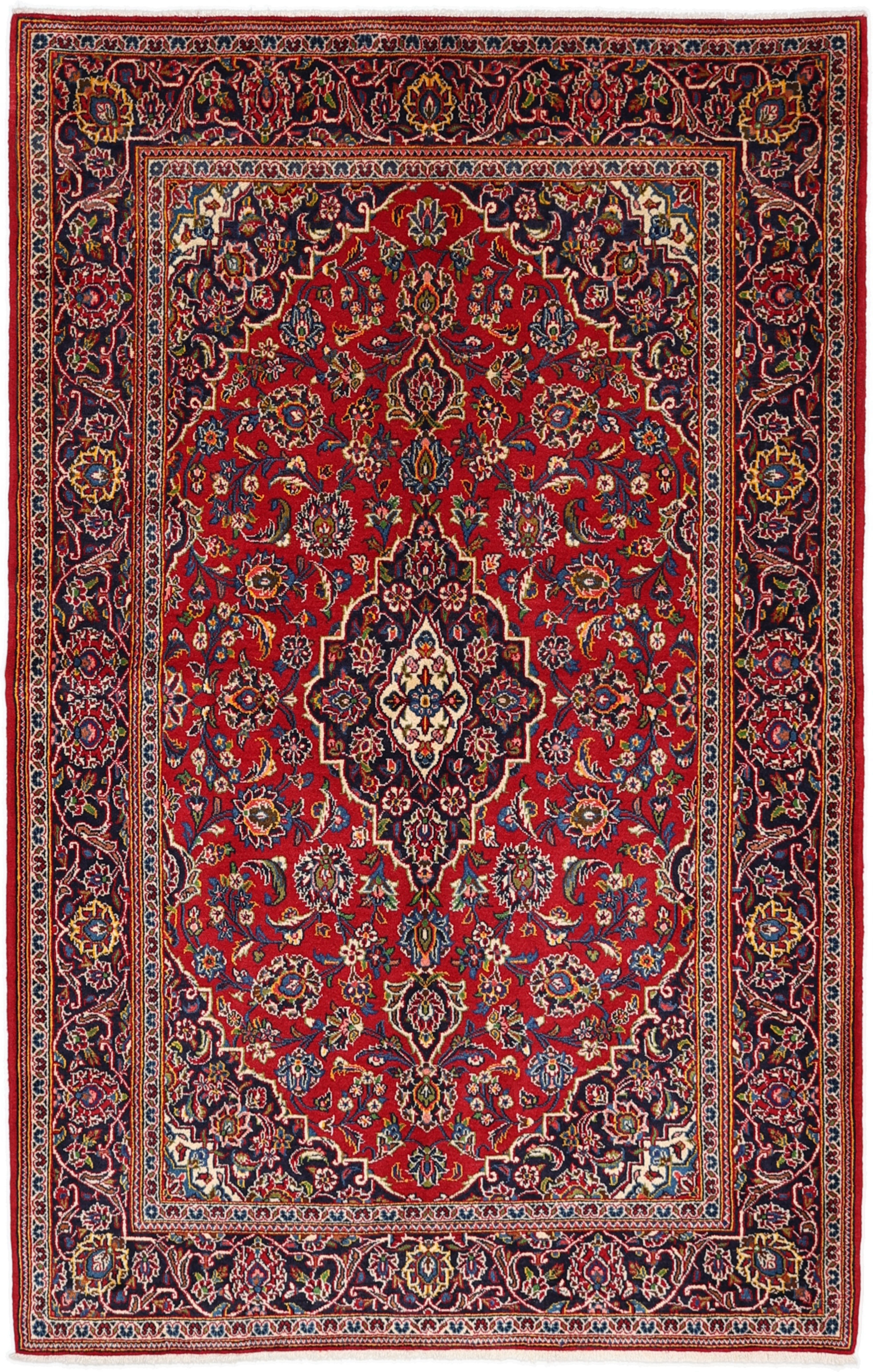 Kashan Szőnyeg 230 x 150 Lila (Irán) Kézzel Csomózott