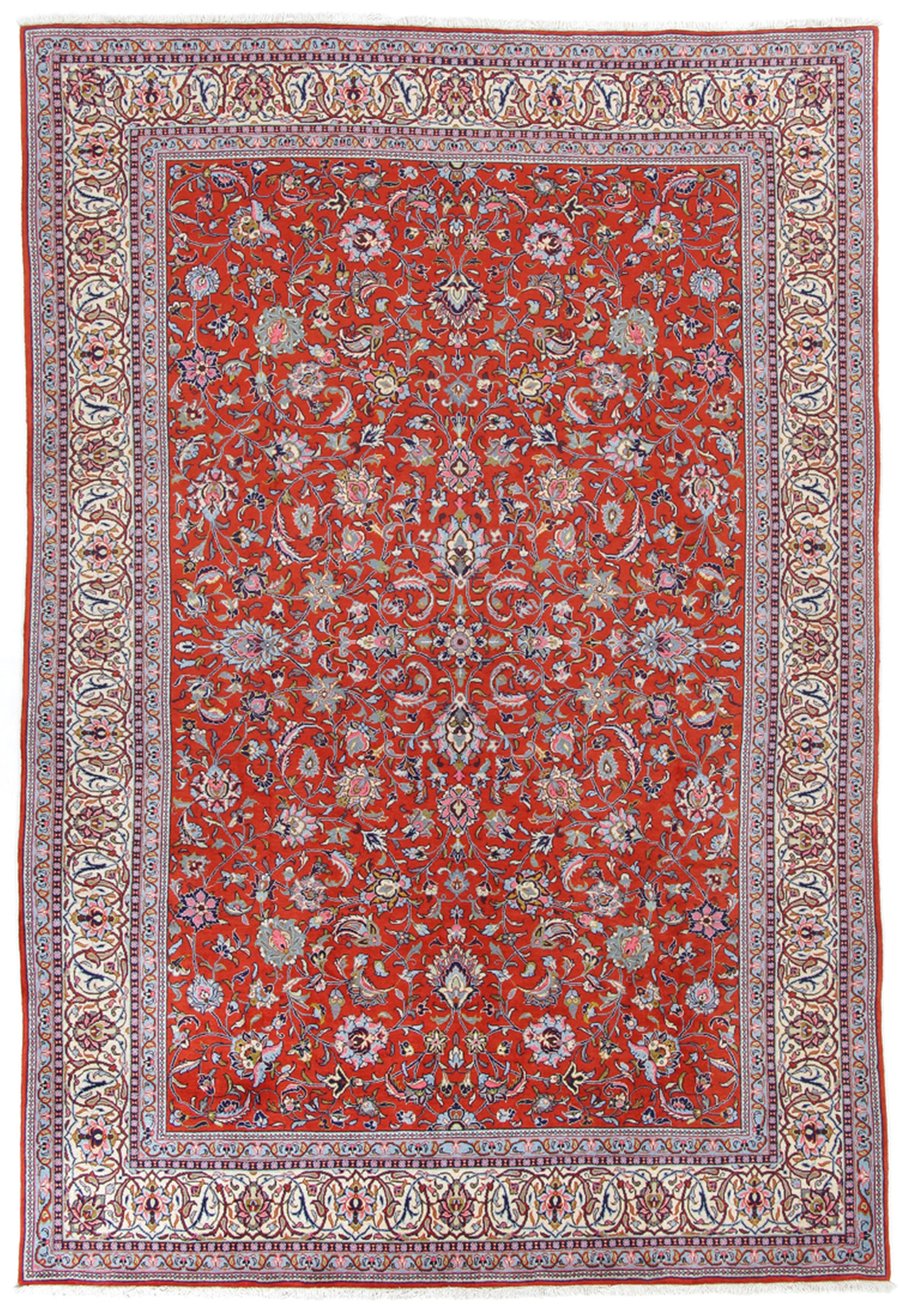 Sarouk Persialainen matto 210 x 310 Valkoinen (Iran) Käsin Solmittu