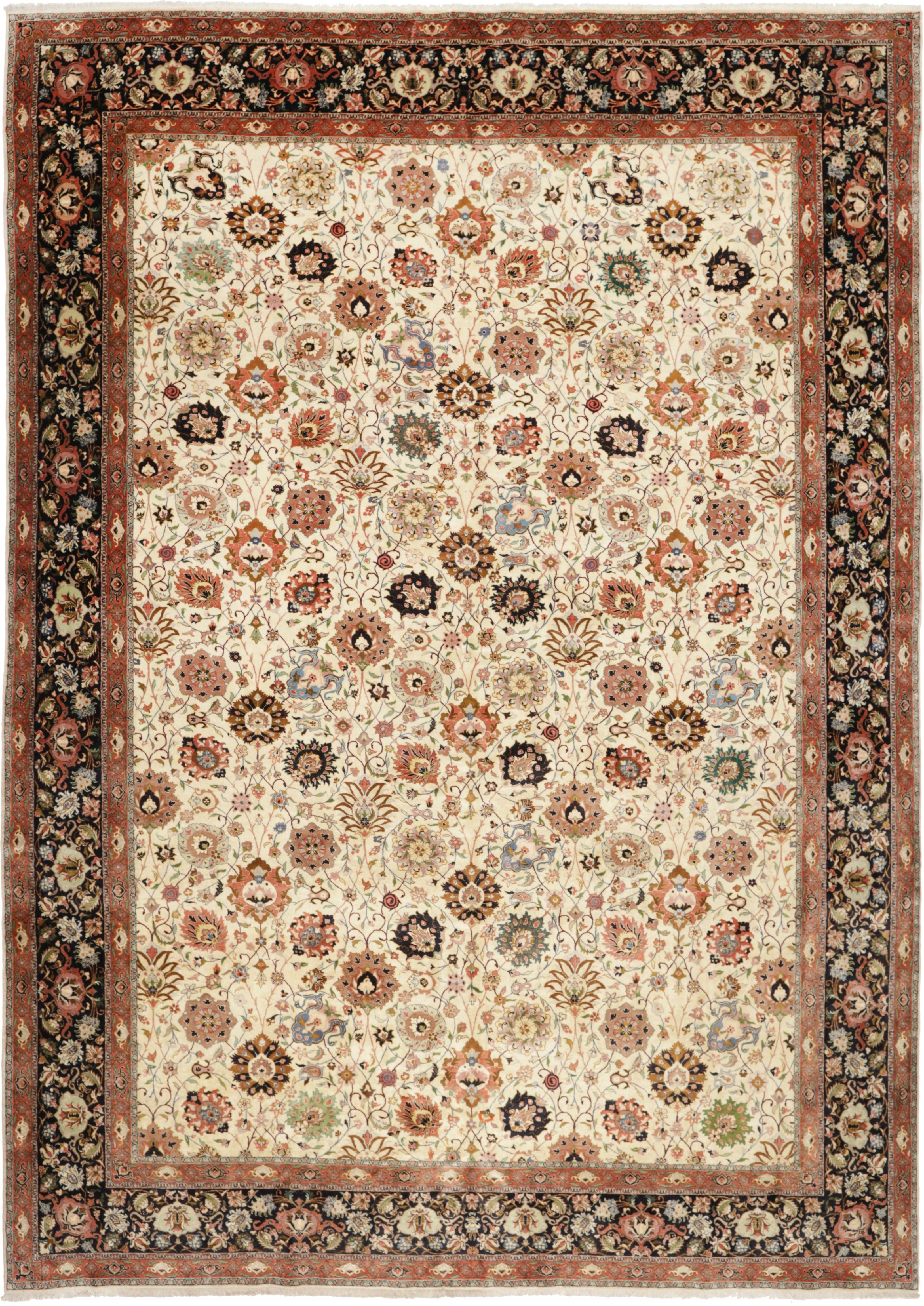 Bidjar Persian rug 340x480 Green (Iran) Hand Knotted