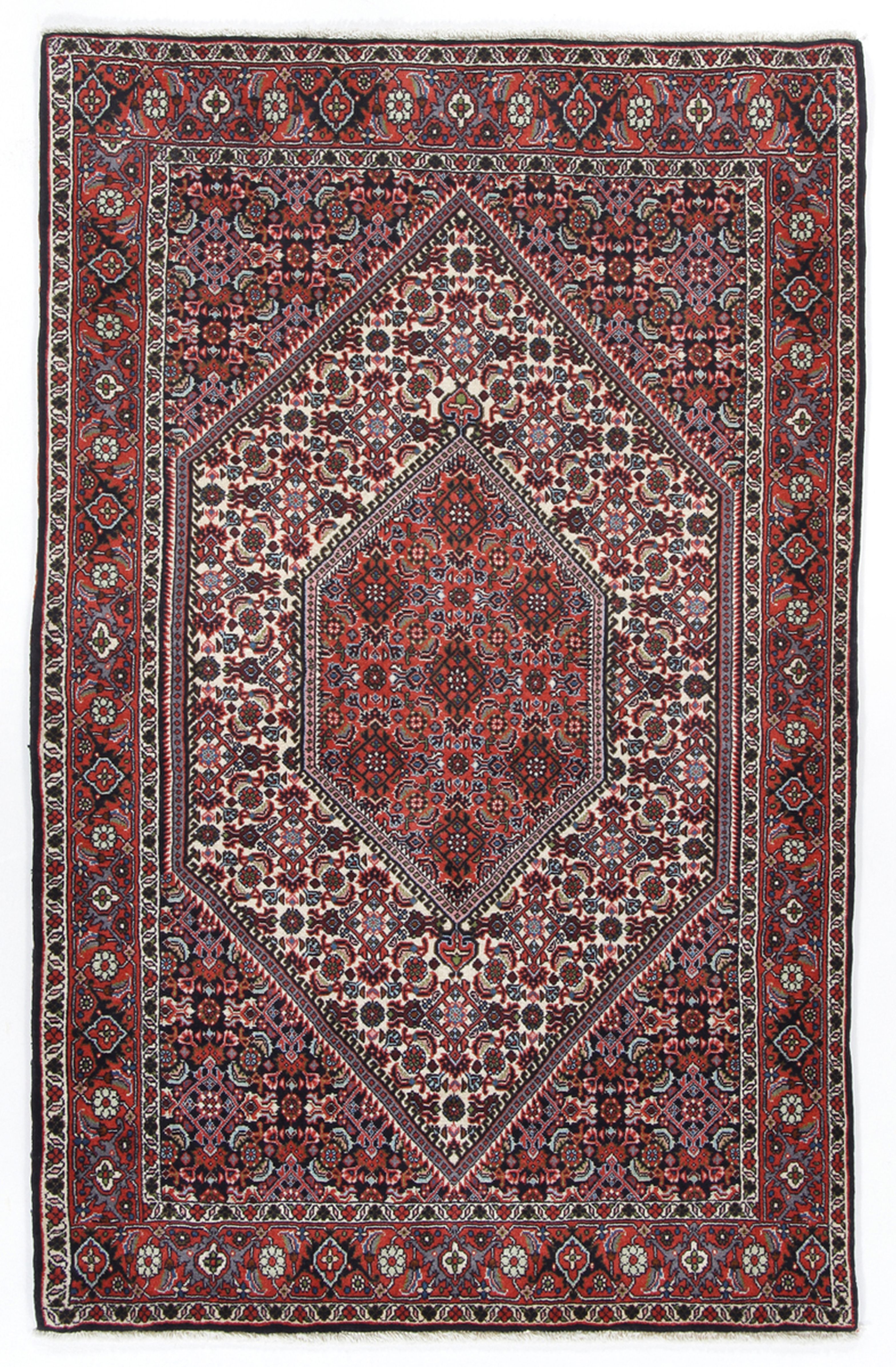 Bidjar Orientální koberec 180x110 Bílá (Írán) Ručně Vázané