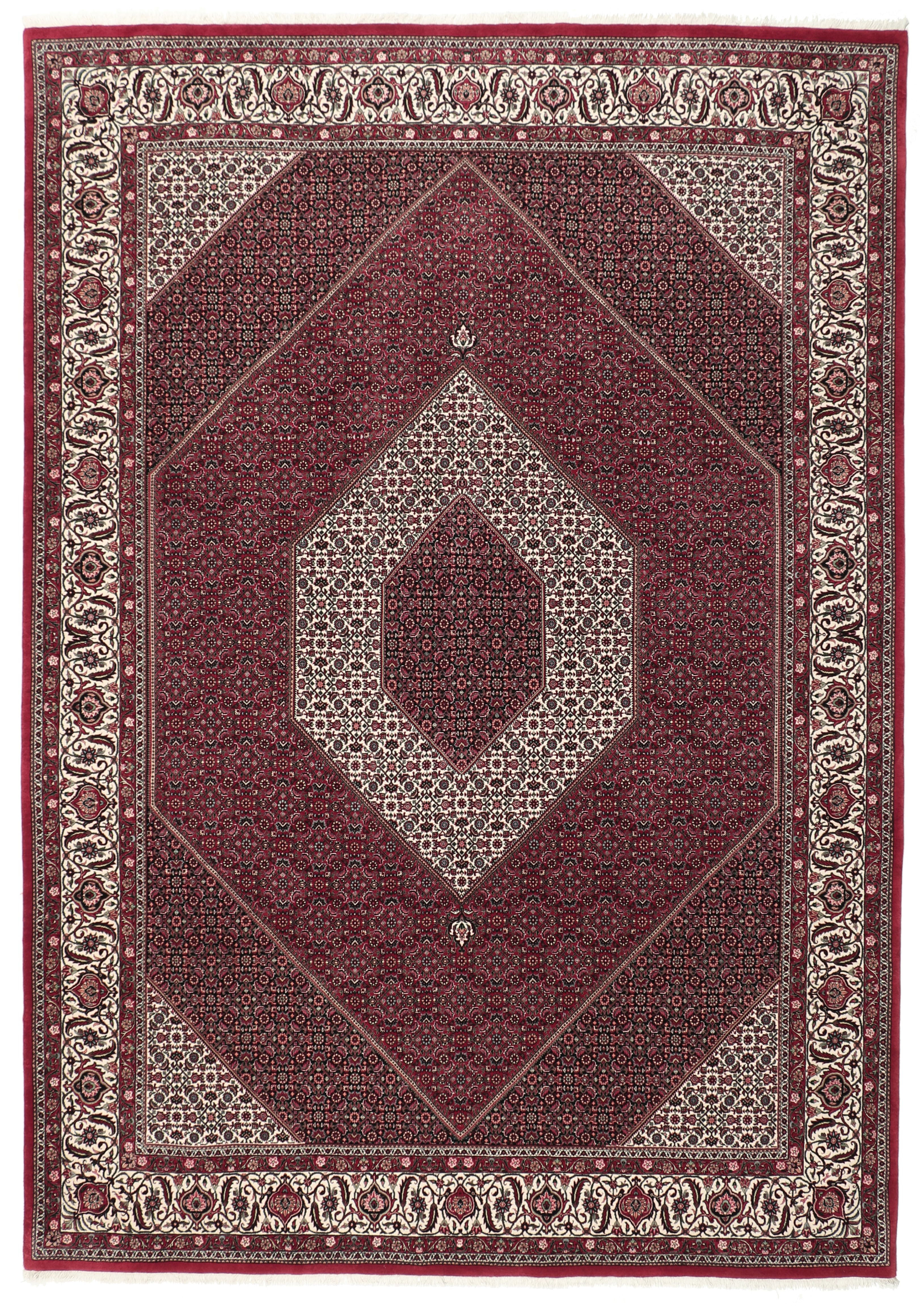 Bidjar Perski dywan 360x260 Biały (Iran) Ręcznie Tkany