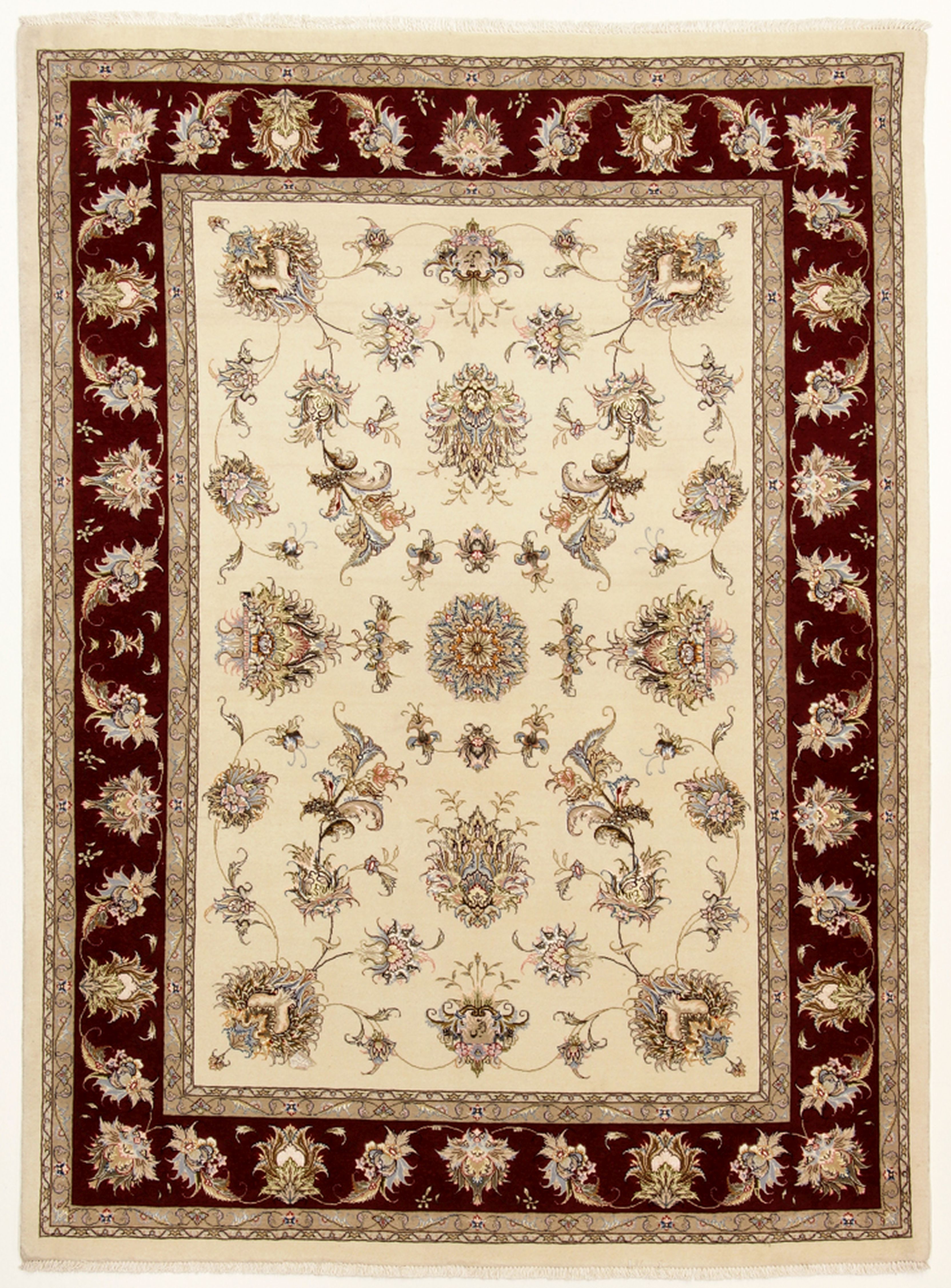Tabriz Persian rug 150x210 Green (Iran) Hand Knotted