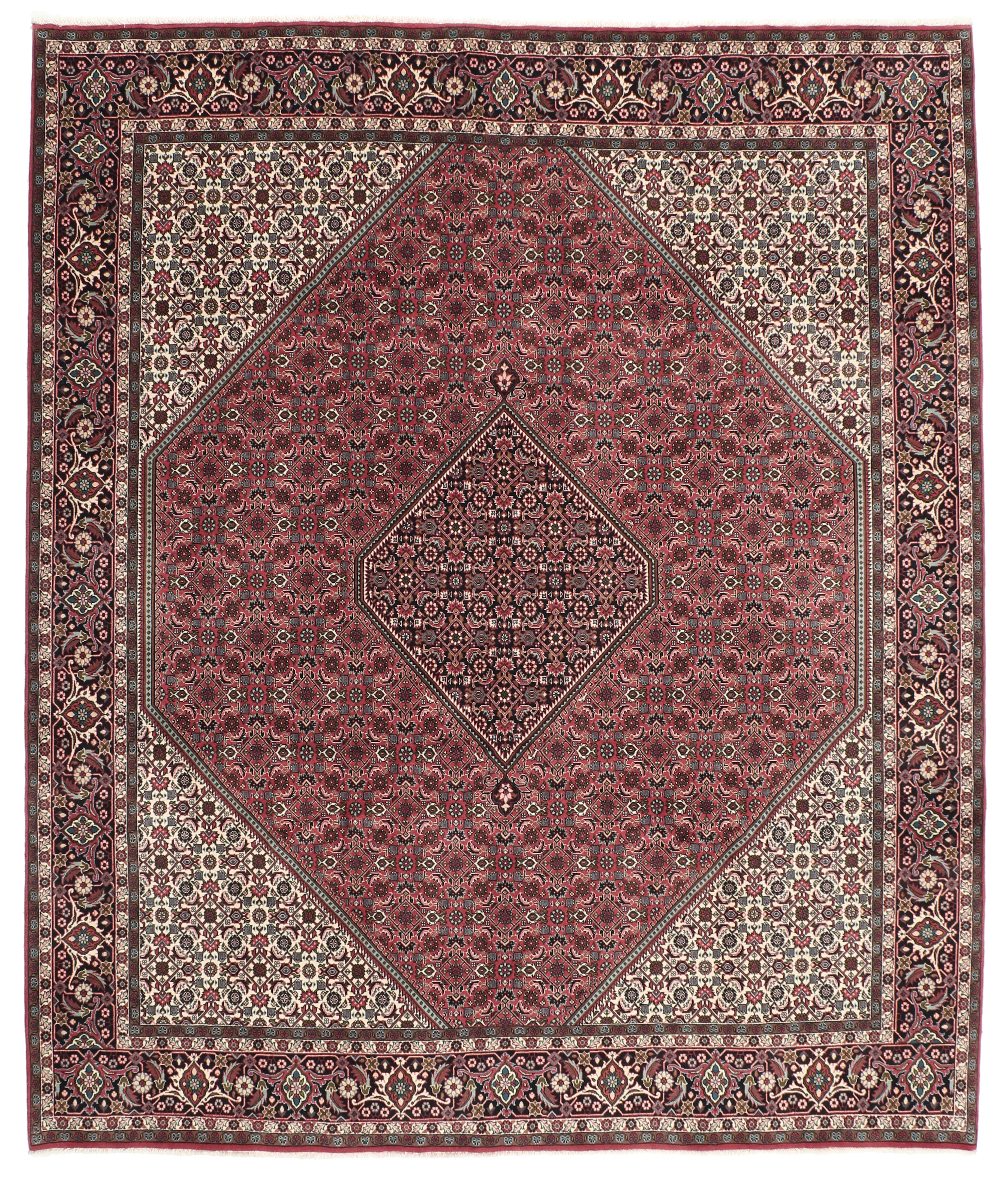 Bidjar Perski dywan 300 x 250 Biały (Iran) Ręcznie Tkany