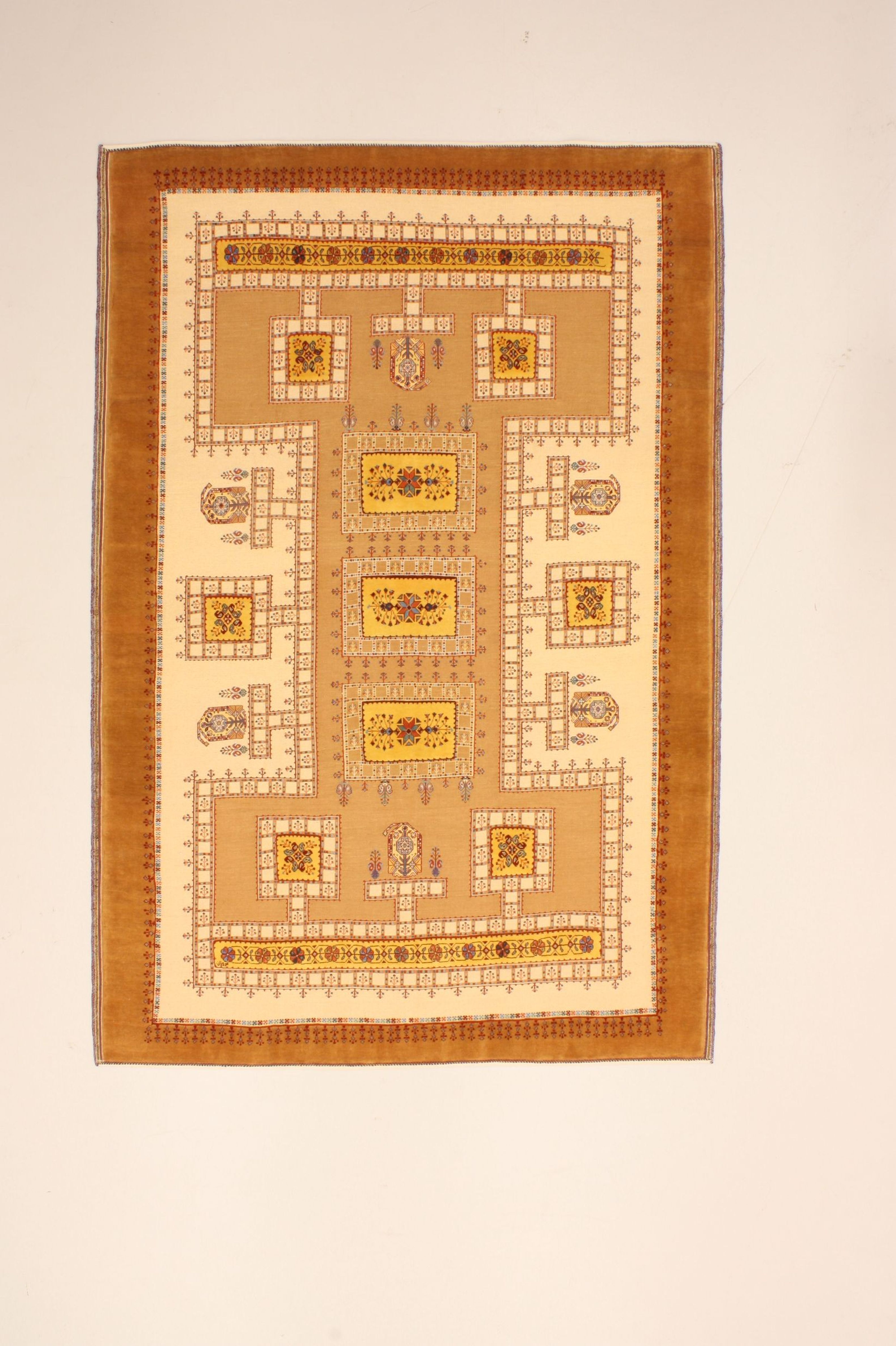 Perski dywan 290x200 Biały (Iran) Ręcznie Tkany