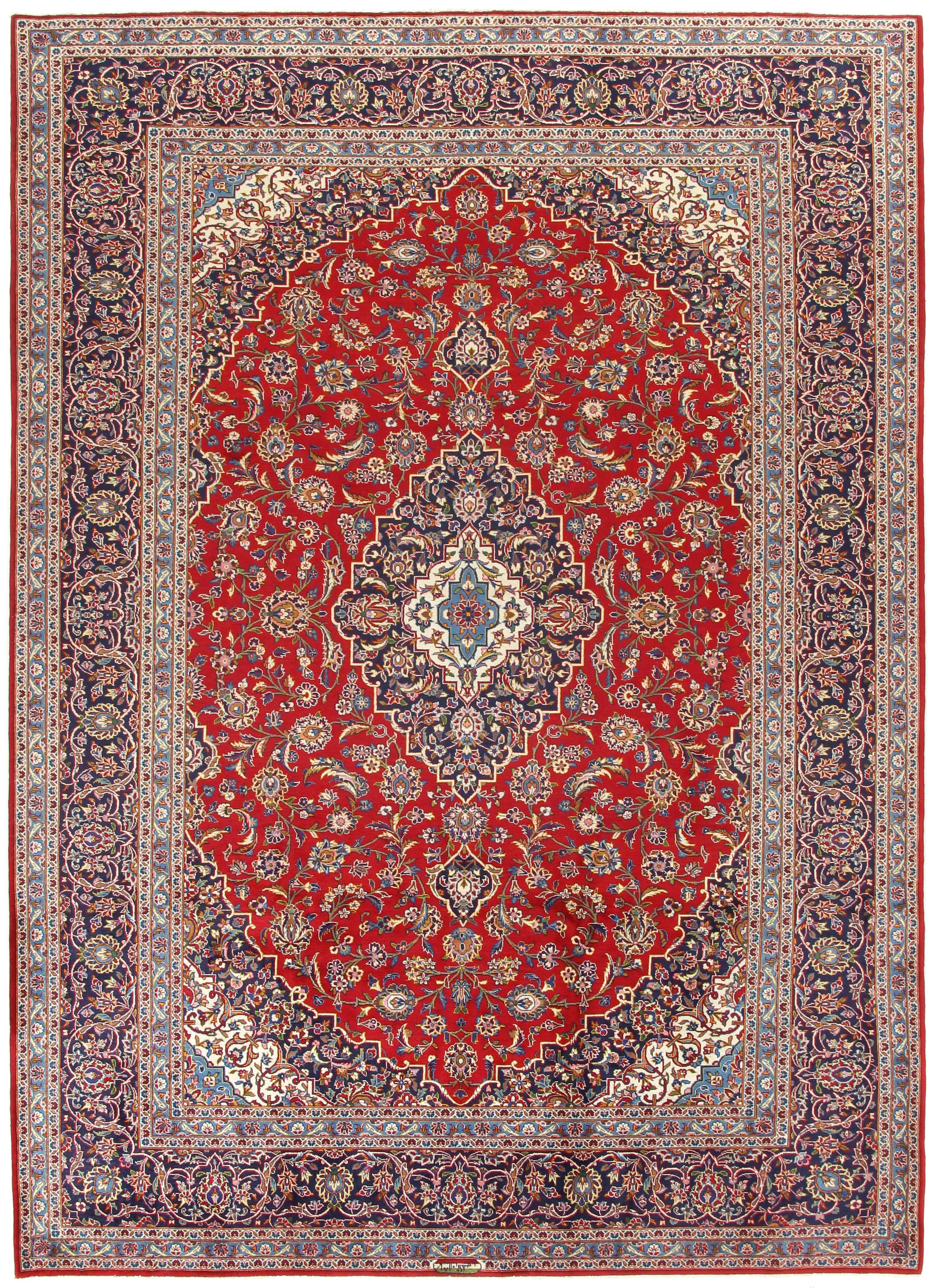 Kashan Szőnyeg 250x340 Szürke (Irán) Kézzel Csomózott