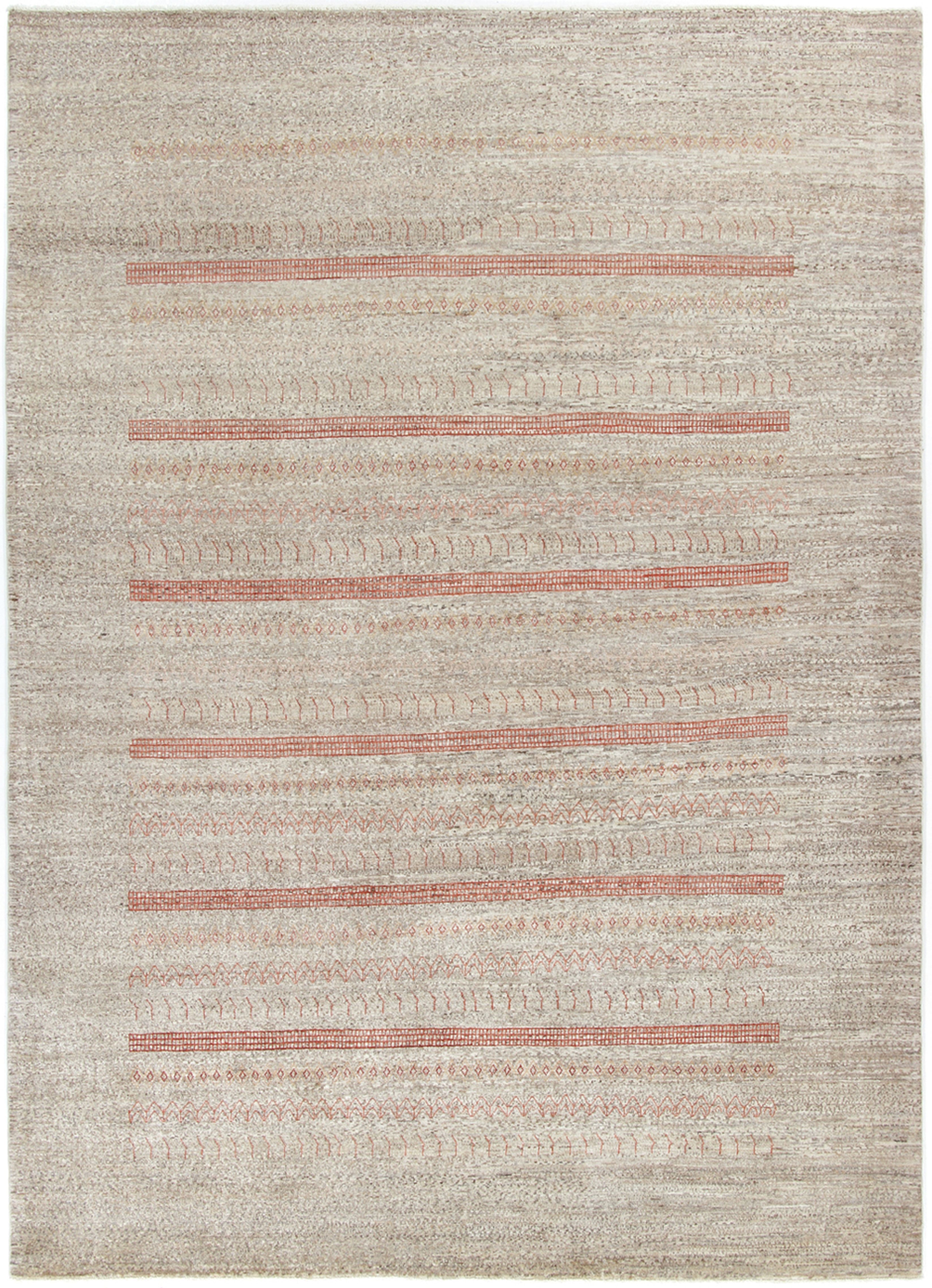 Rizbaft Alfombra persa 210 x 300 Blanco (Iran) Anudado A Mano