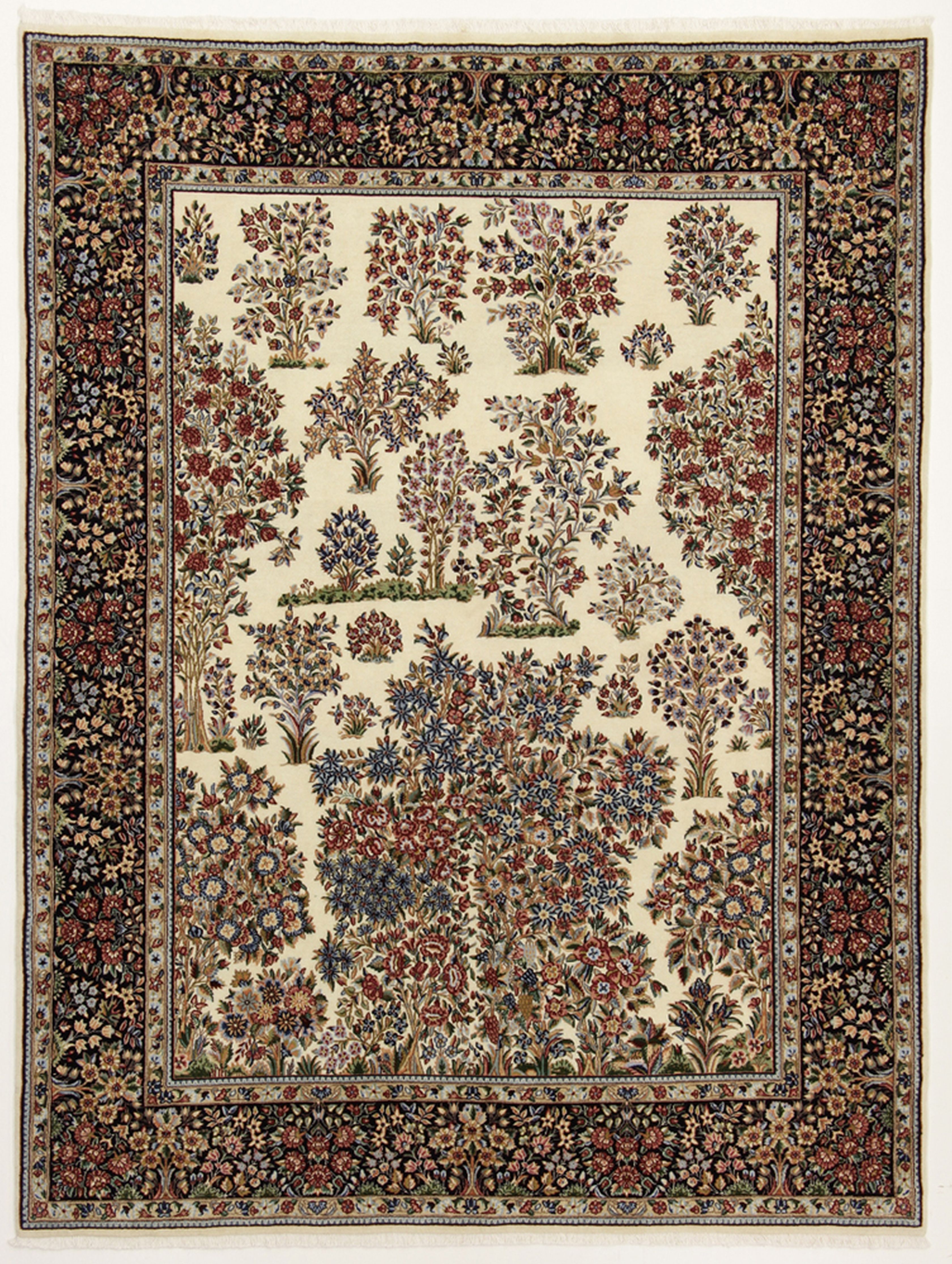 Kerman Matta 180x240 Vit (Iran) Handknuten