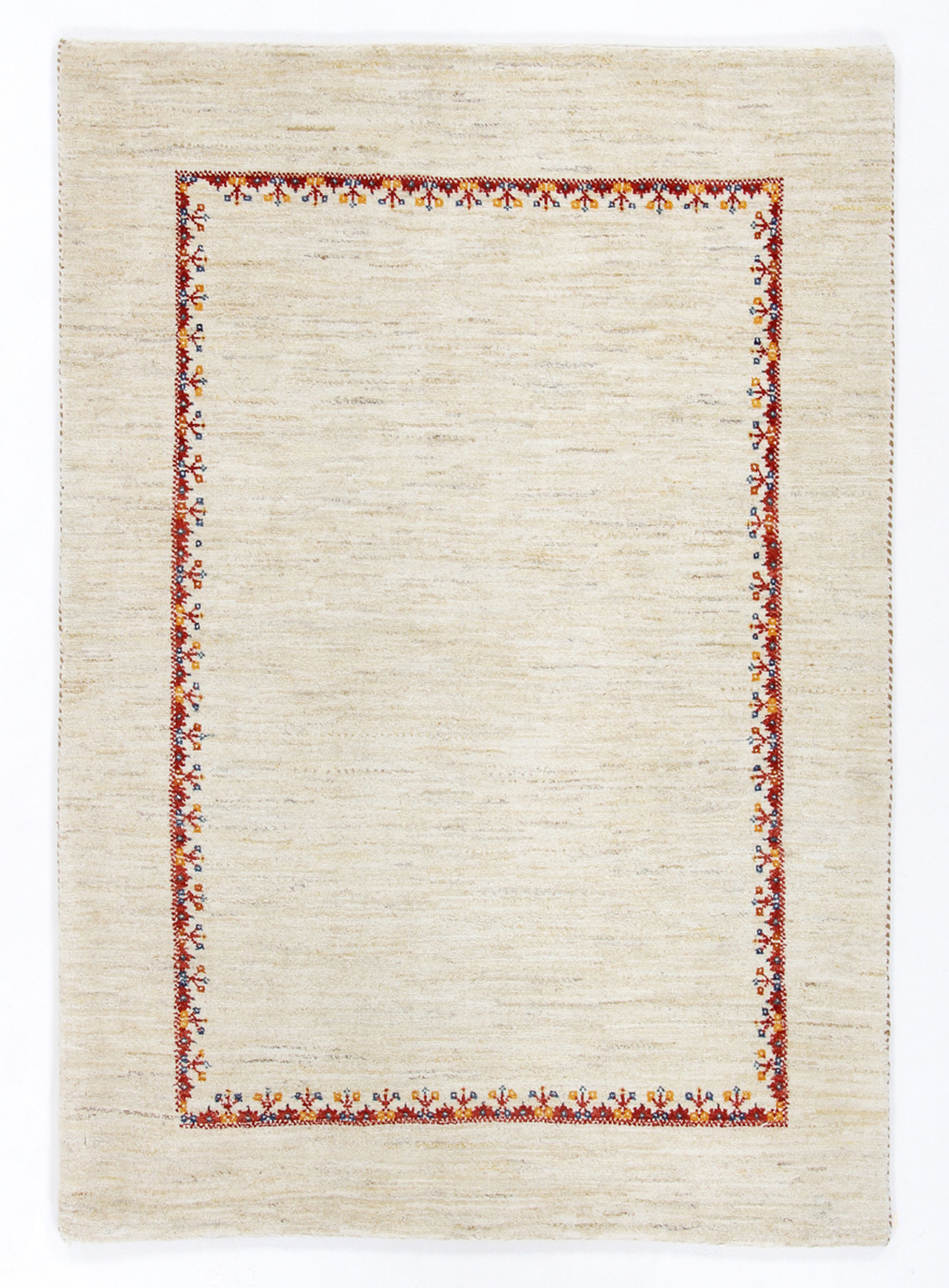 Rizbaft Dywan 150x110 Biały (Iran) Ręcznie Tkany