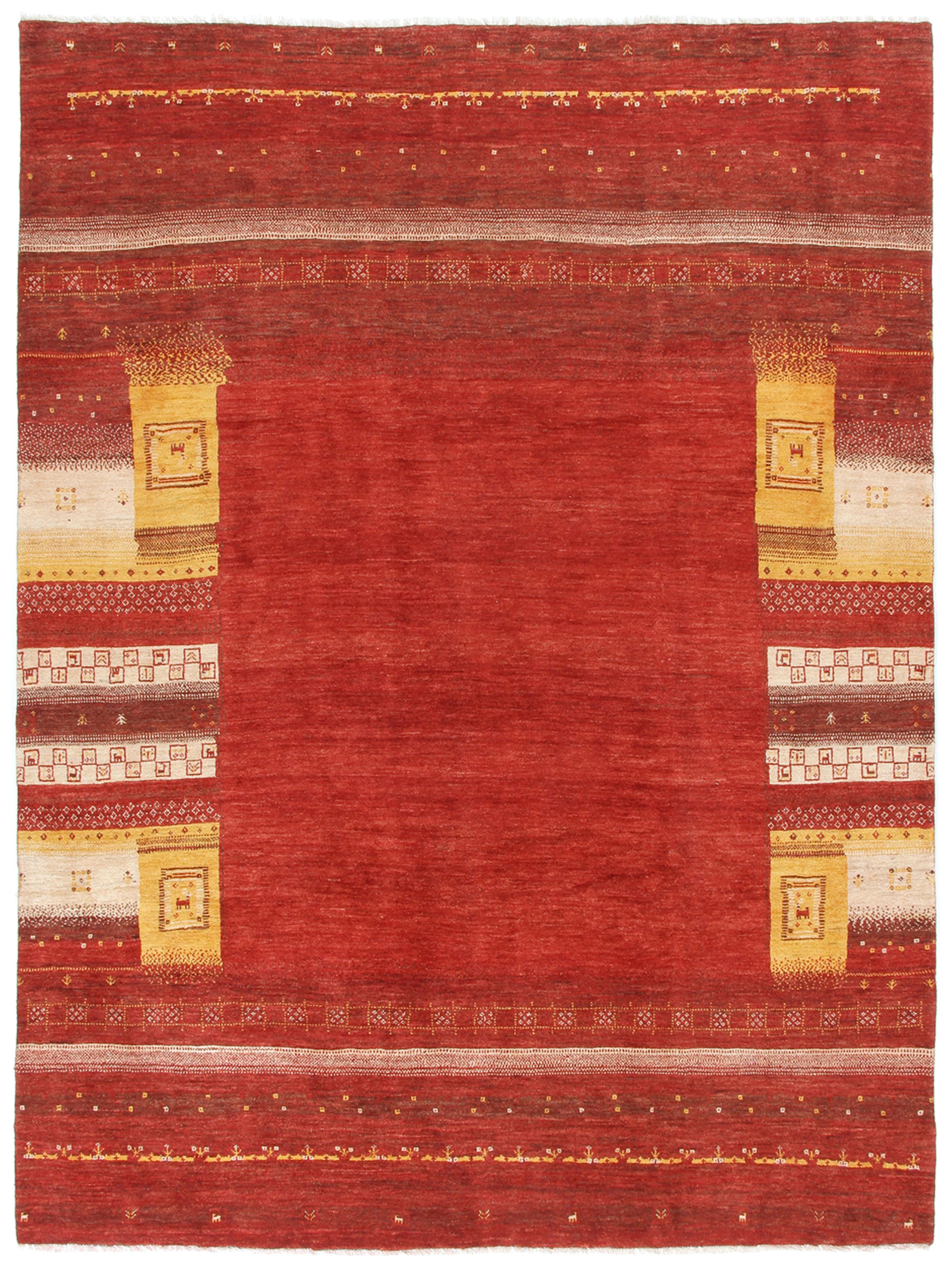 Rizbaft Teppe 340x250 Gul (Iran) Håndknyttet