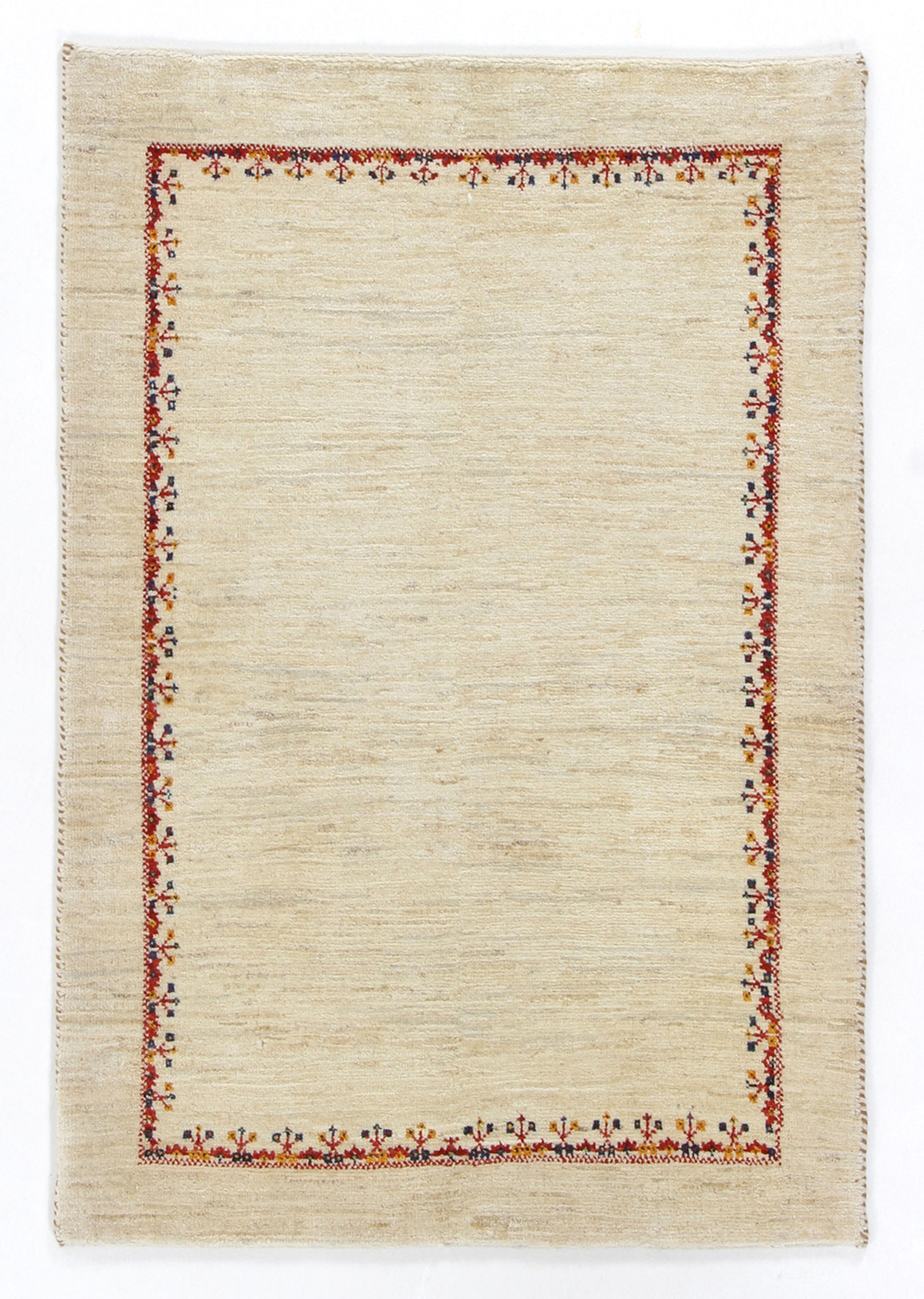 Rizbaft Persisk matta 130 x 90 Vit (Iran) Handknuten