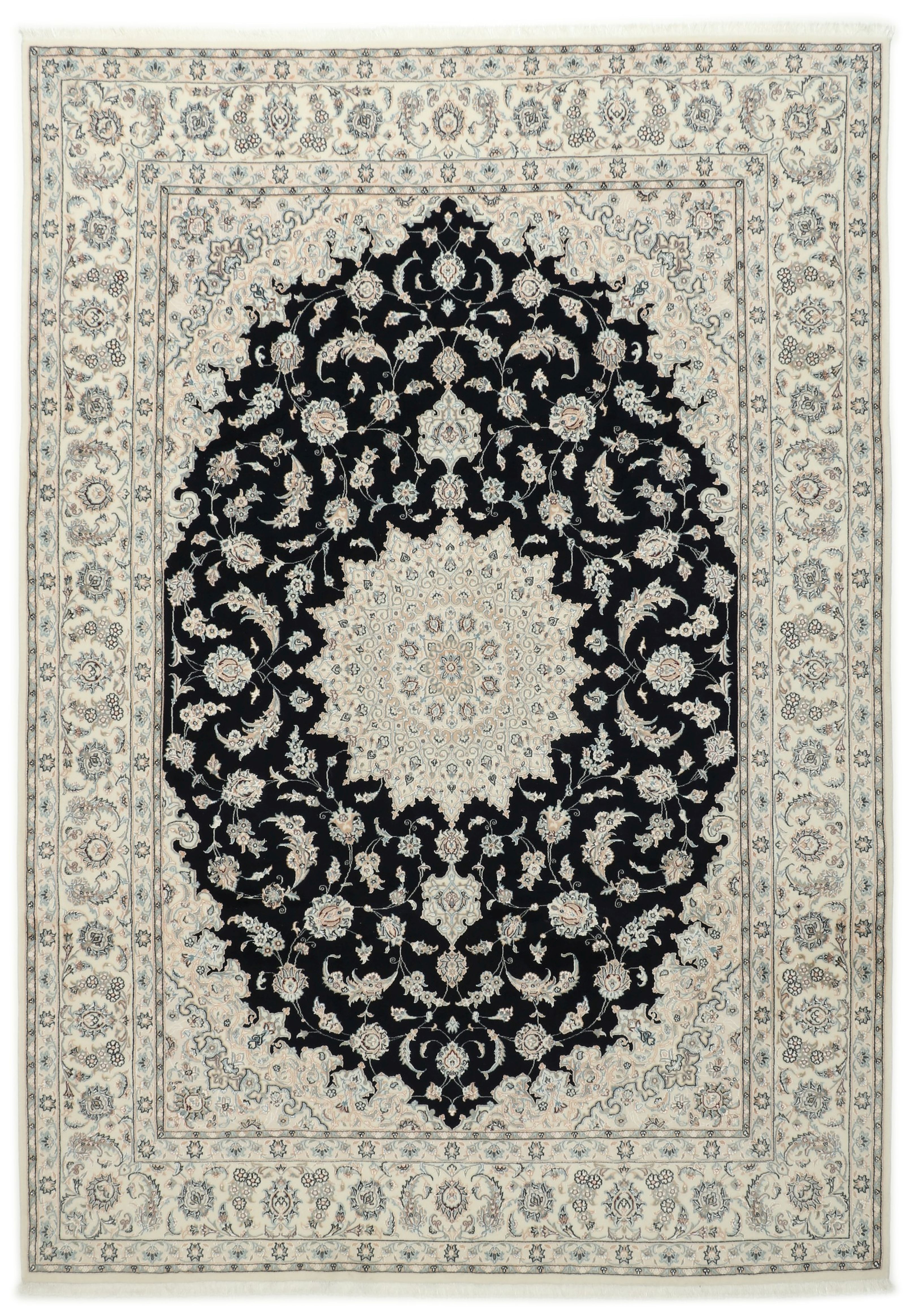 Teppe 350x250 Hvit (Iran) Håndknyttet