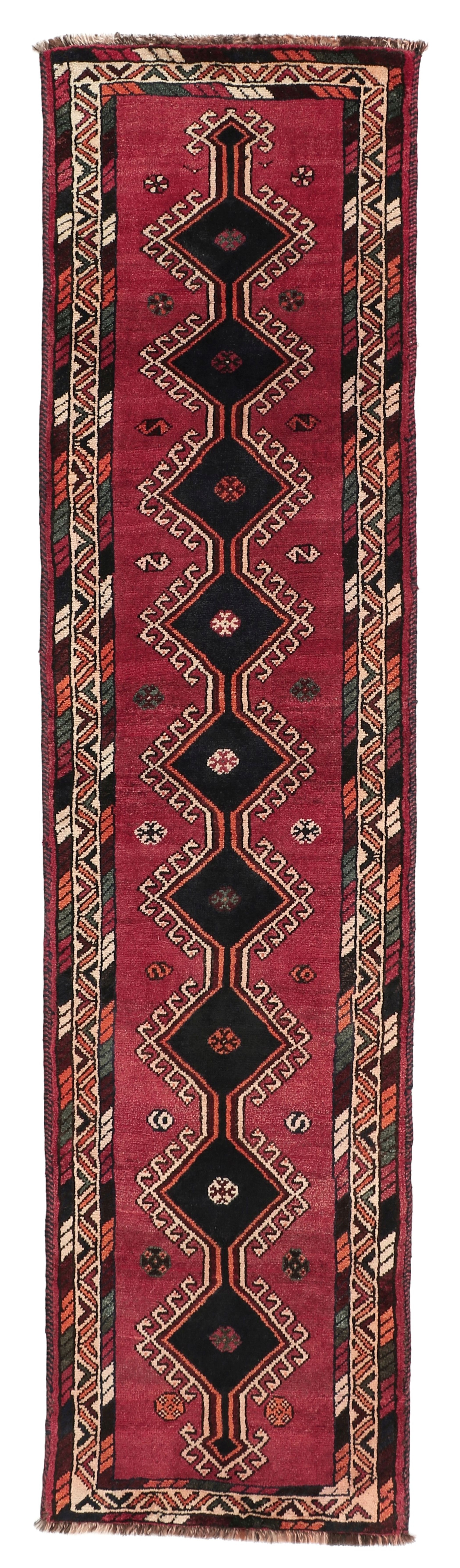 Gashghai Tapis persan 70x270 Gris (Iran) Noué À La Main