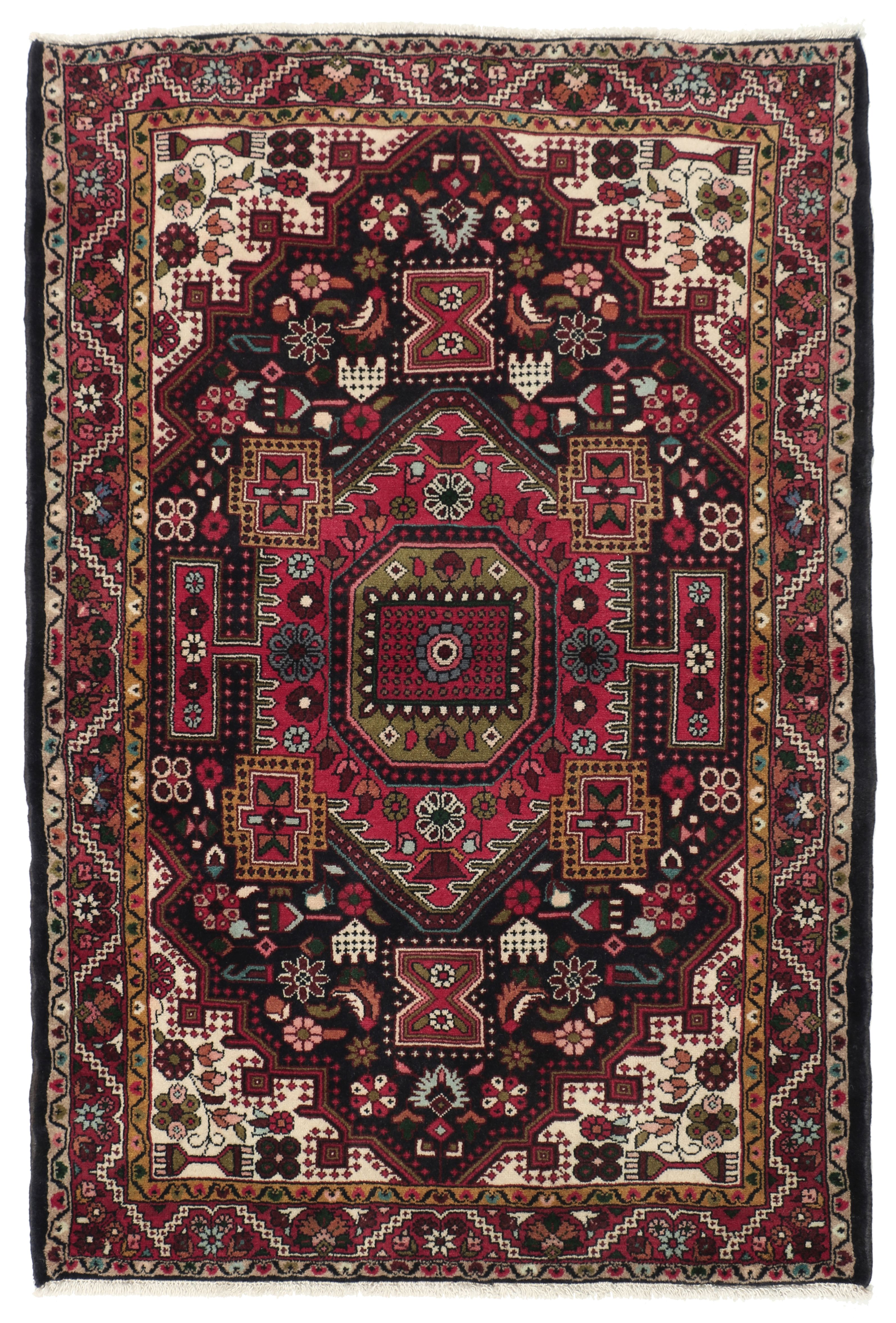 Hamedan Koberec 160x110 Bílá (Írán) Ručně Vázané