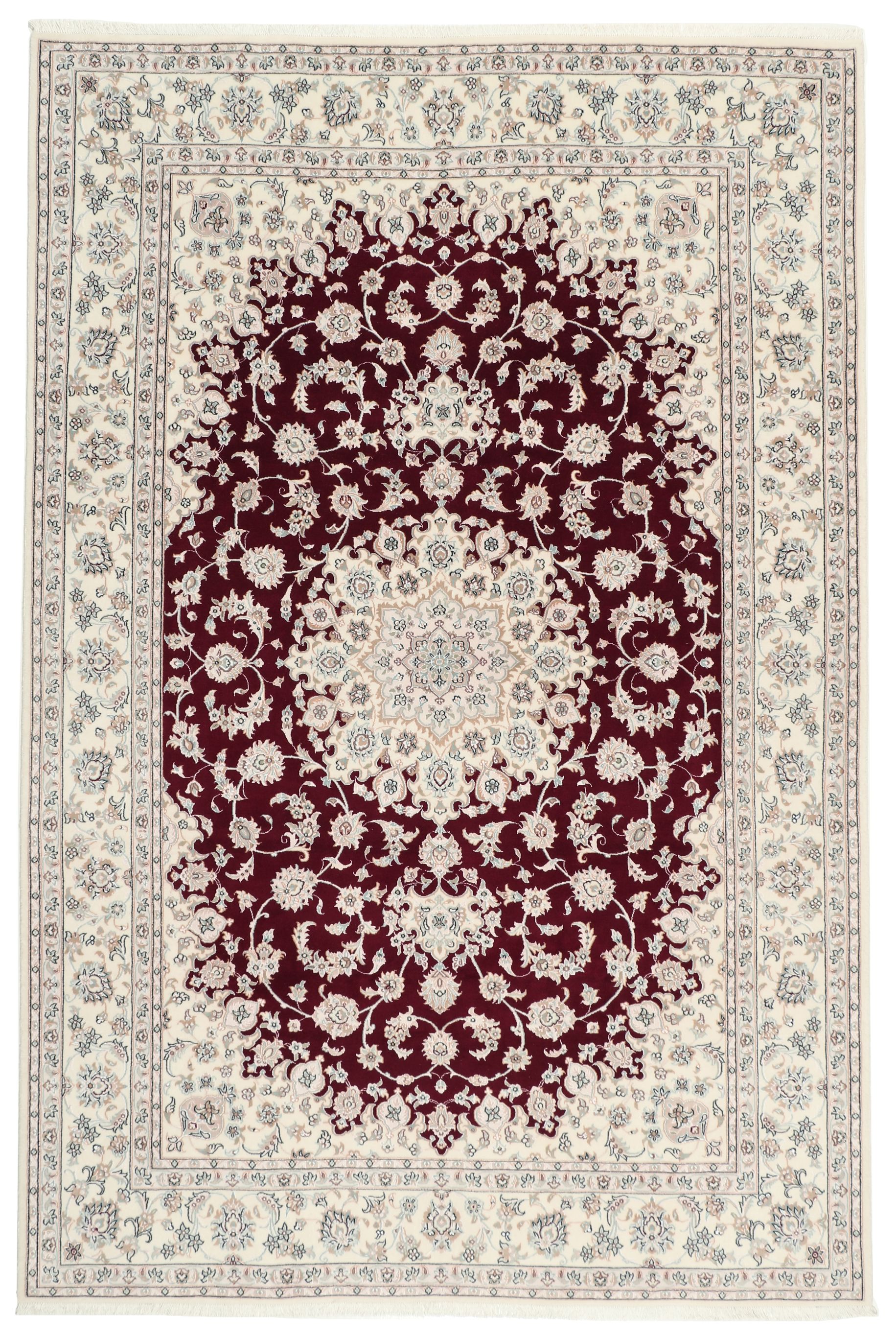 Persialainen matto 300 x 200 Valkoinen (Iran) Käsin Solmittu