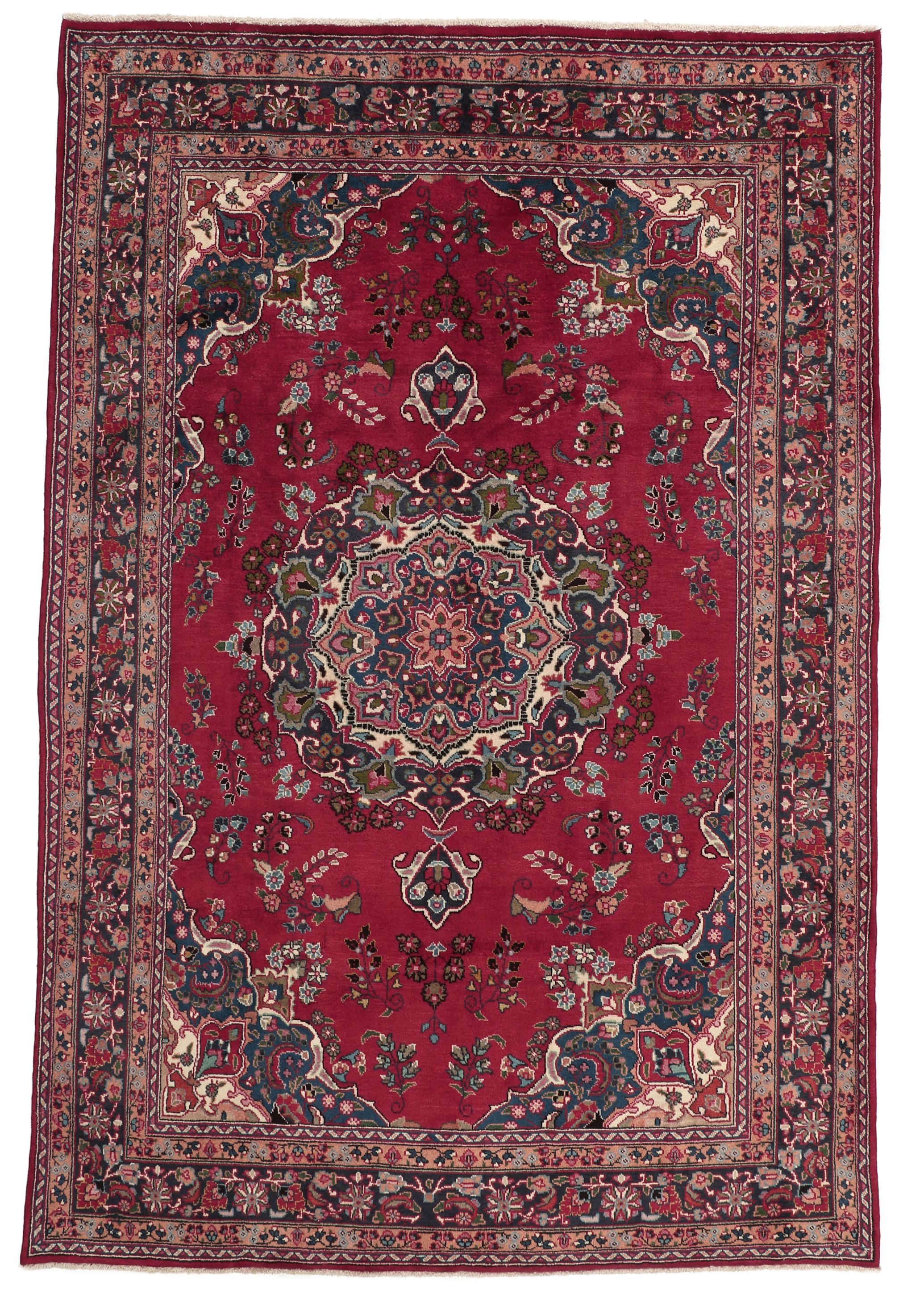 Mashad Persialainen matto 190x290 Ruskea (Iran) Käsin Solmittu