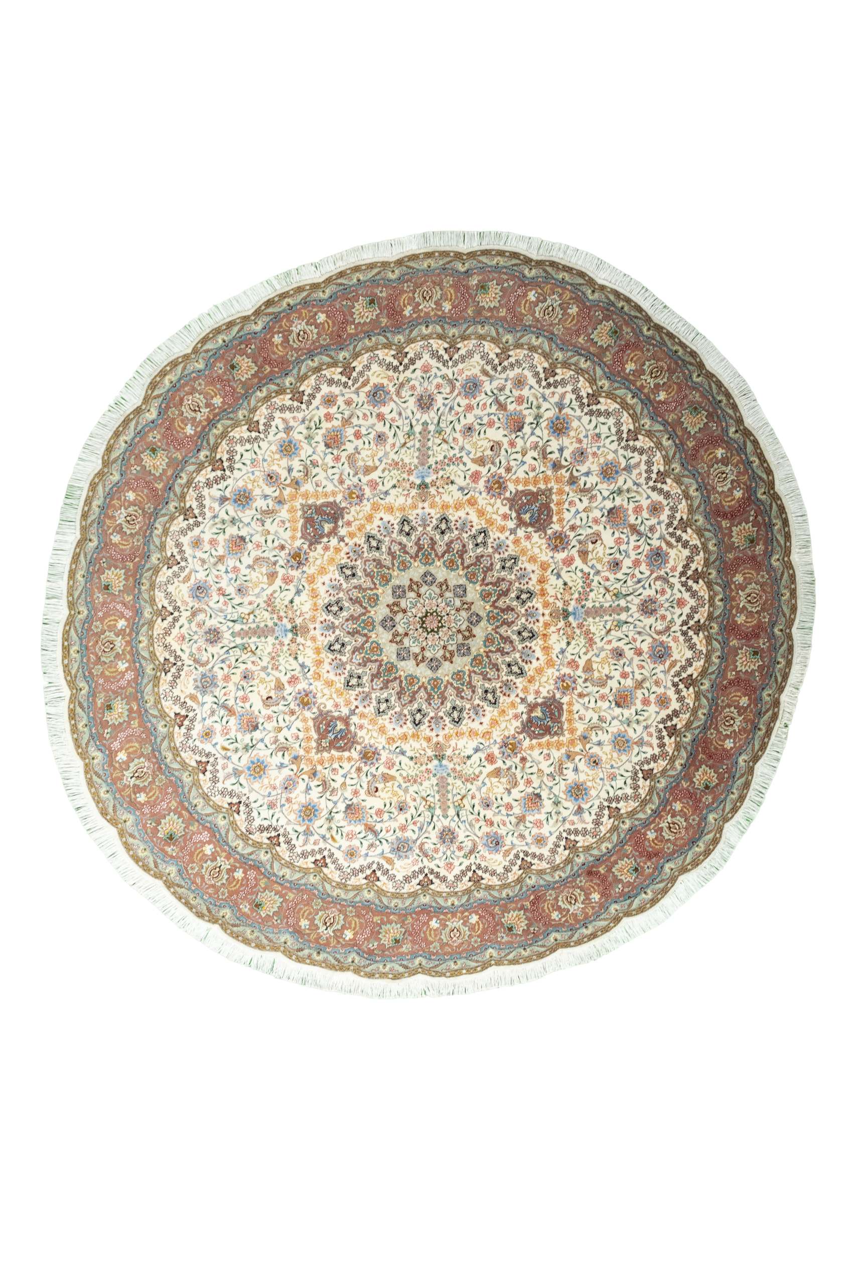 Tabriz Persisk matta 260 x 250 Vit (Iran) Handknuten