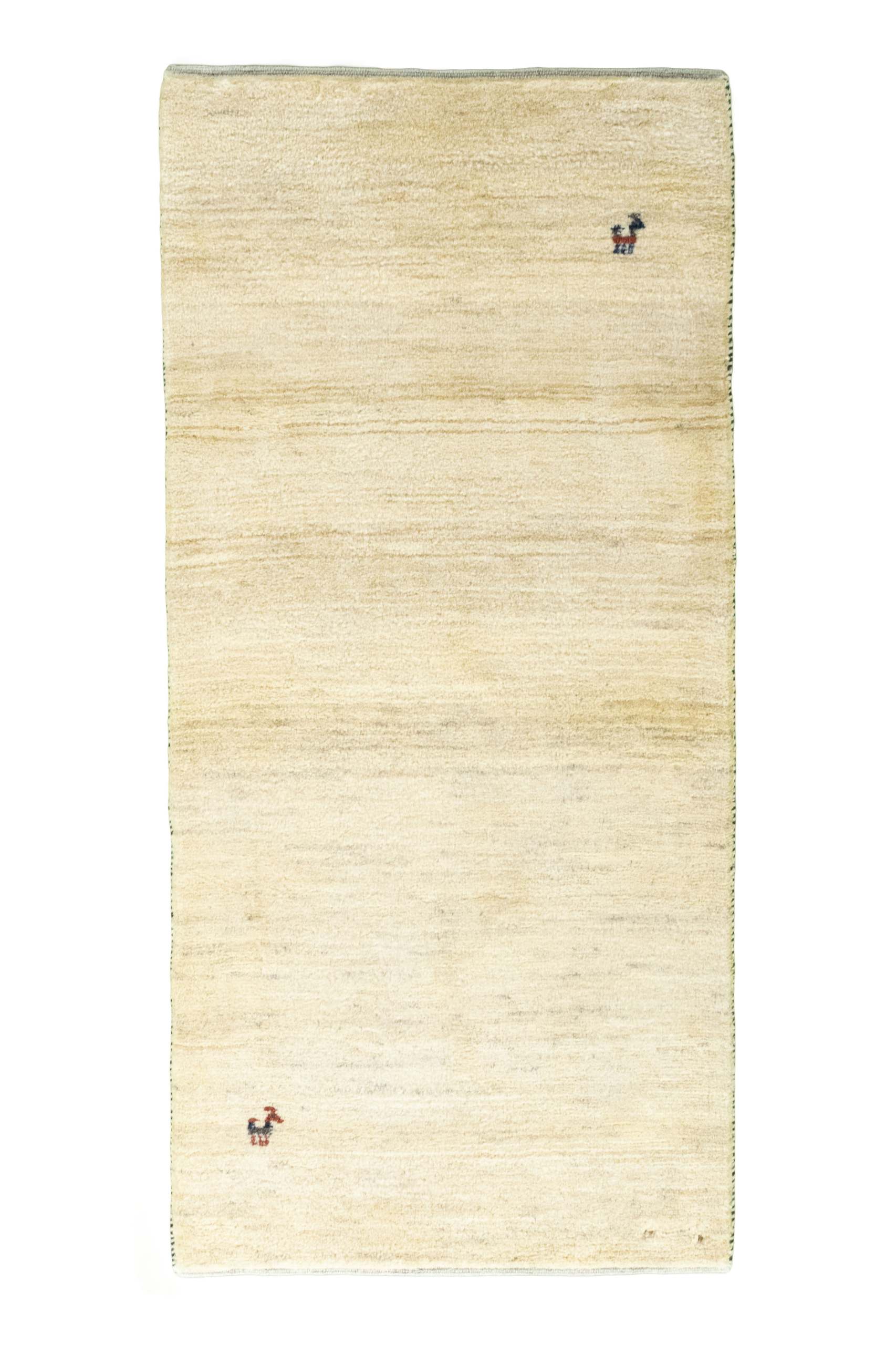 Gabbeh Matto 70 x 150 Valkoinen (Iran) Käsin Solmittu