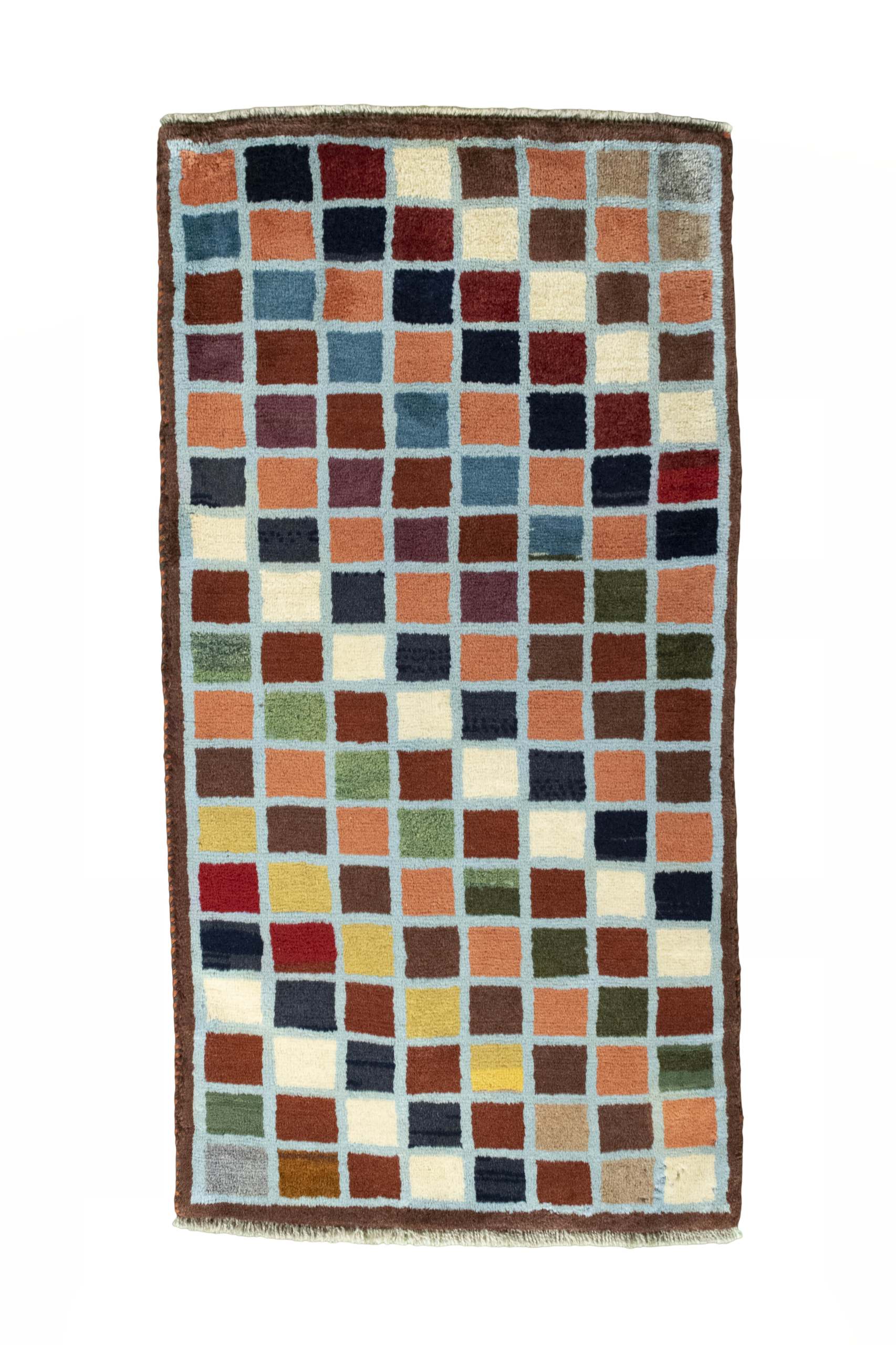 Gabbeh Tapete oriental 60x120 Branco (Irã) Atado À Mão