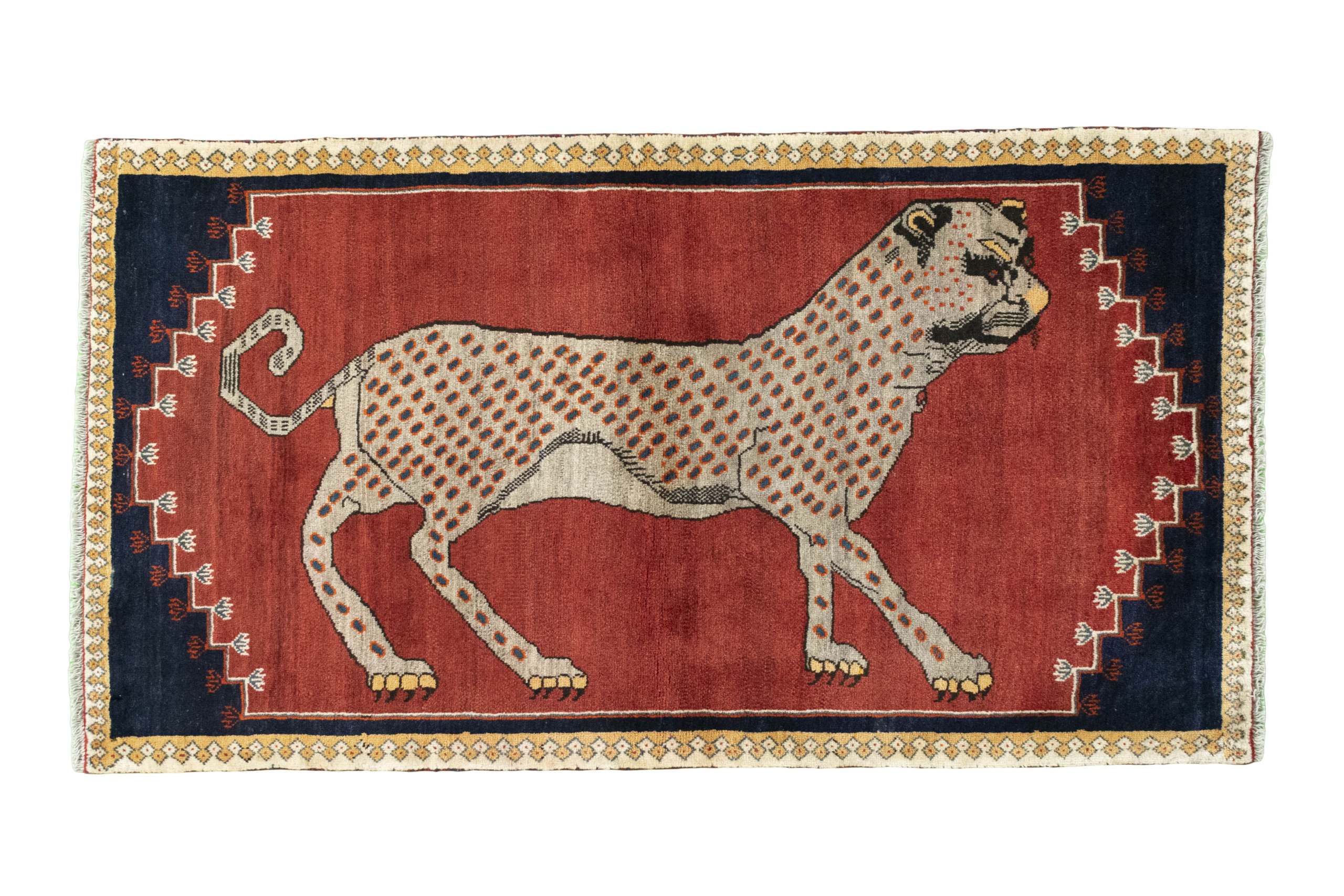 Gabbeh Tapijt 110x190 Wit (Iran) Noué À La Main