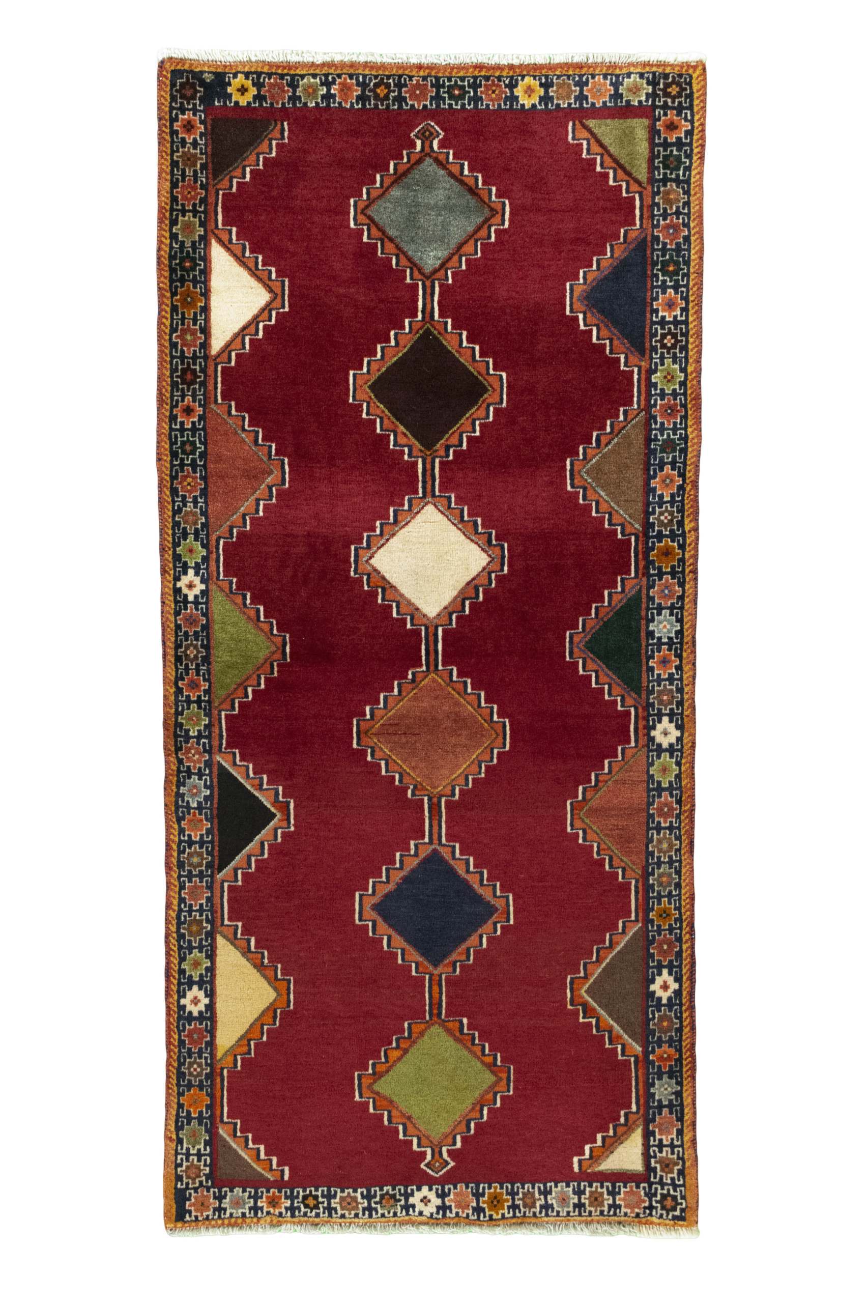 Gabbeh Teppe 180x90 Grå (Iran) Håndknyttet