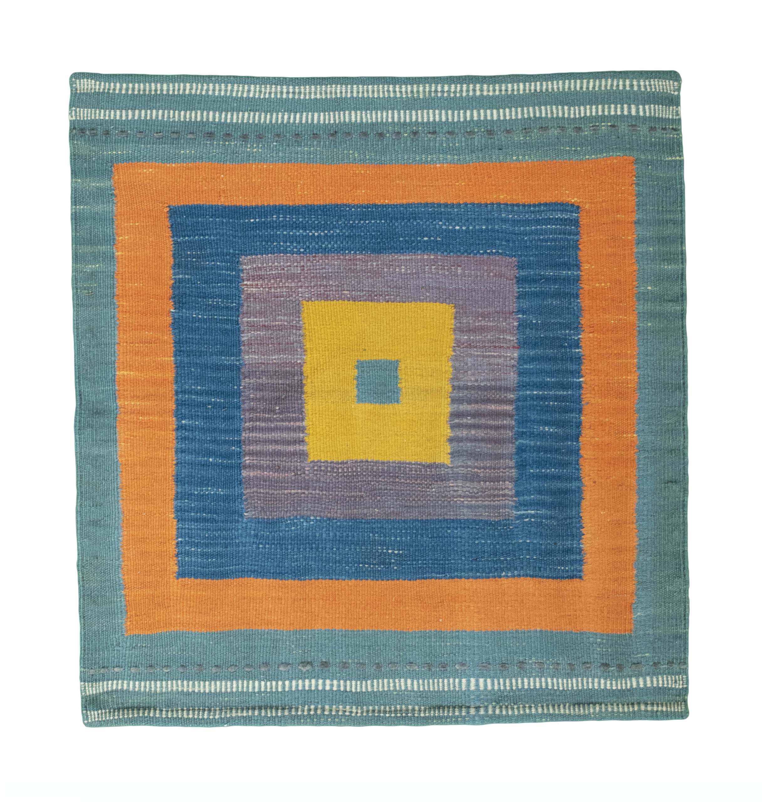 Kilim Szőnyeg 90x80 Fehér (Irán) Kézzel Szőtt