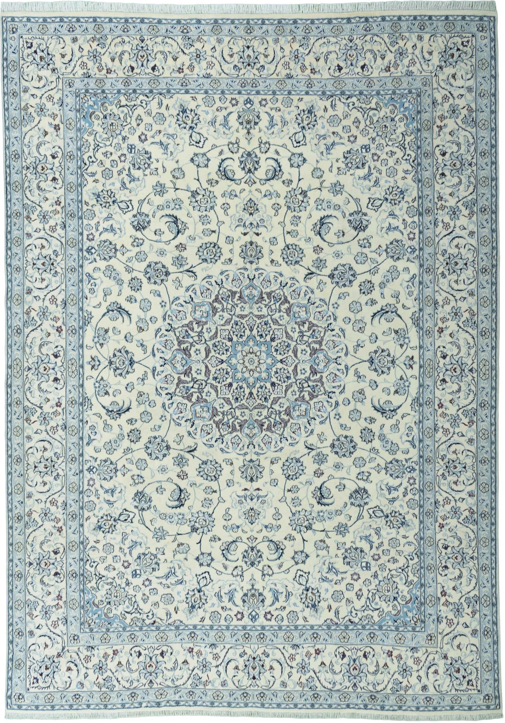 Nain Koberec 240 x 340 Bílá (Írán) Ručně Vázané