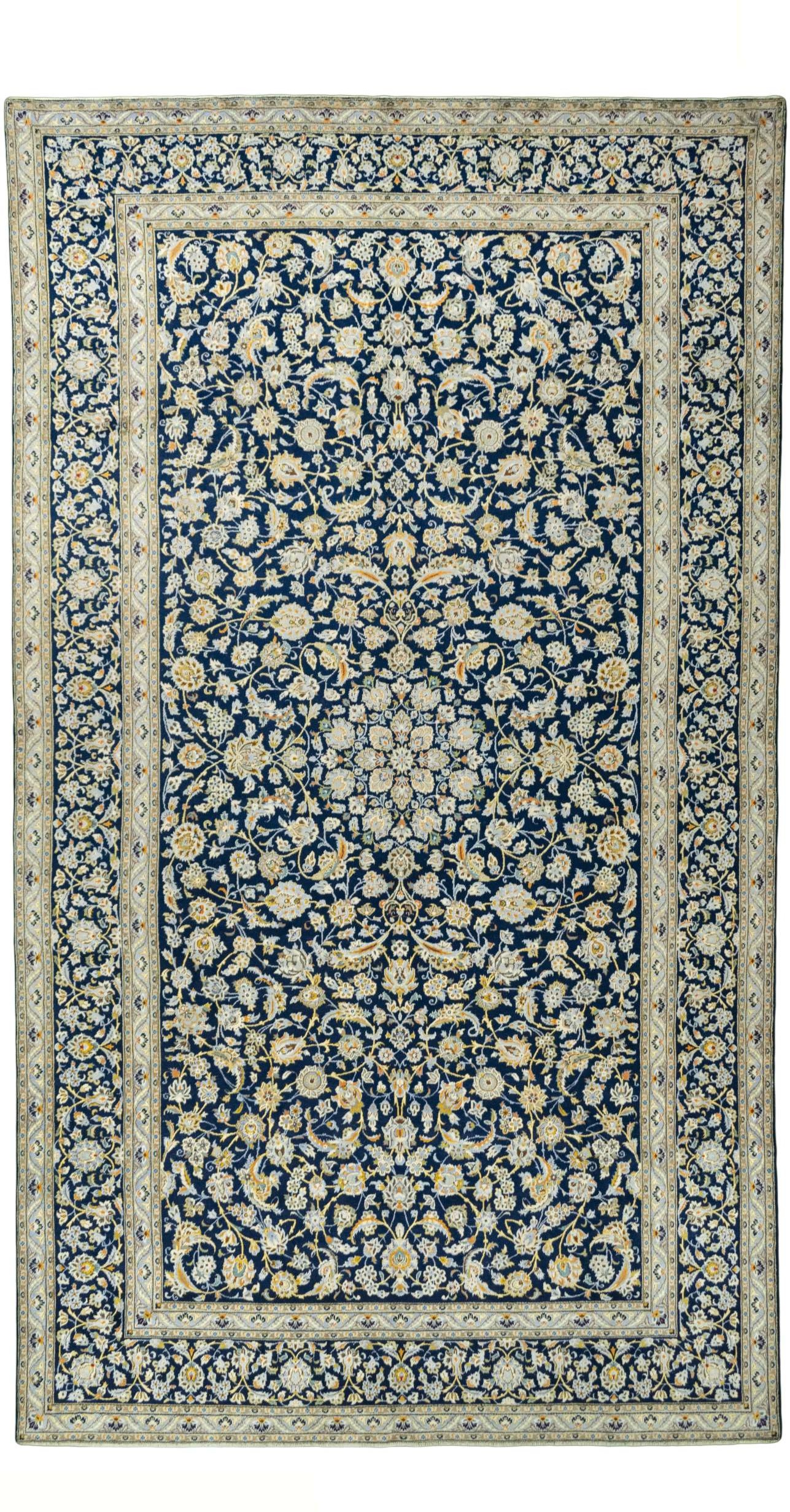 Kashan Rug 540x310 White (Iran) Hand Knotted