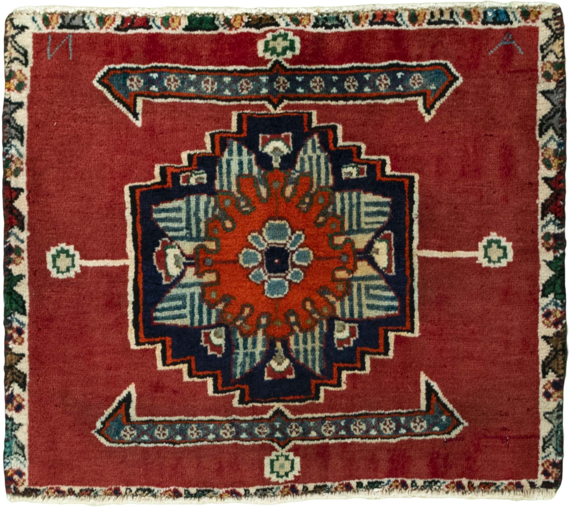 Shiraz Perski dywan 50 x 60 Biały (Iran) Ręcznie Tkany