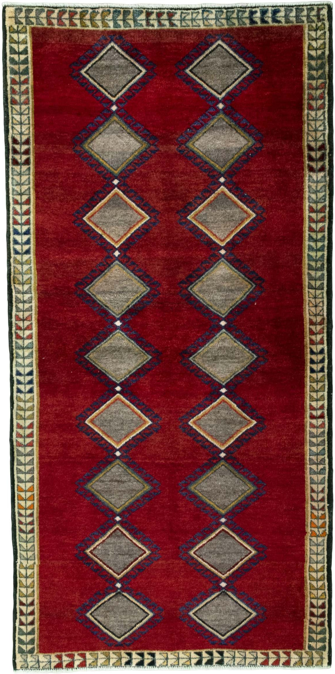 Gabbeh Rug 100x210 Gray (Iran) Hand Knotted