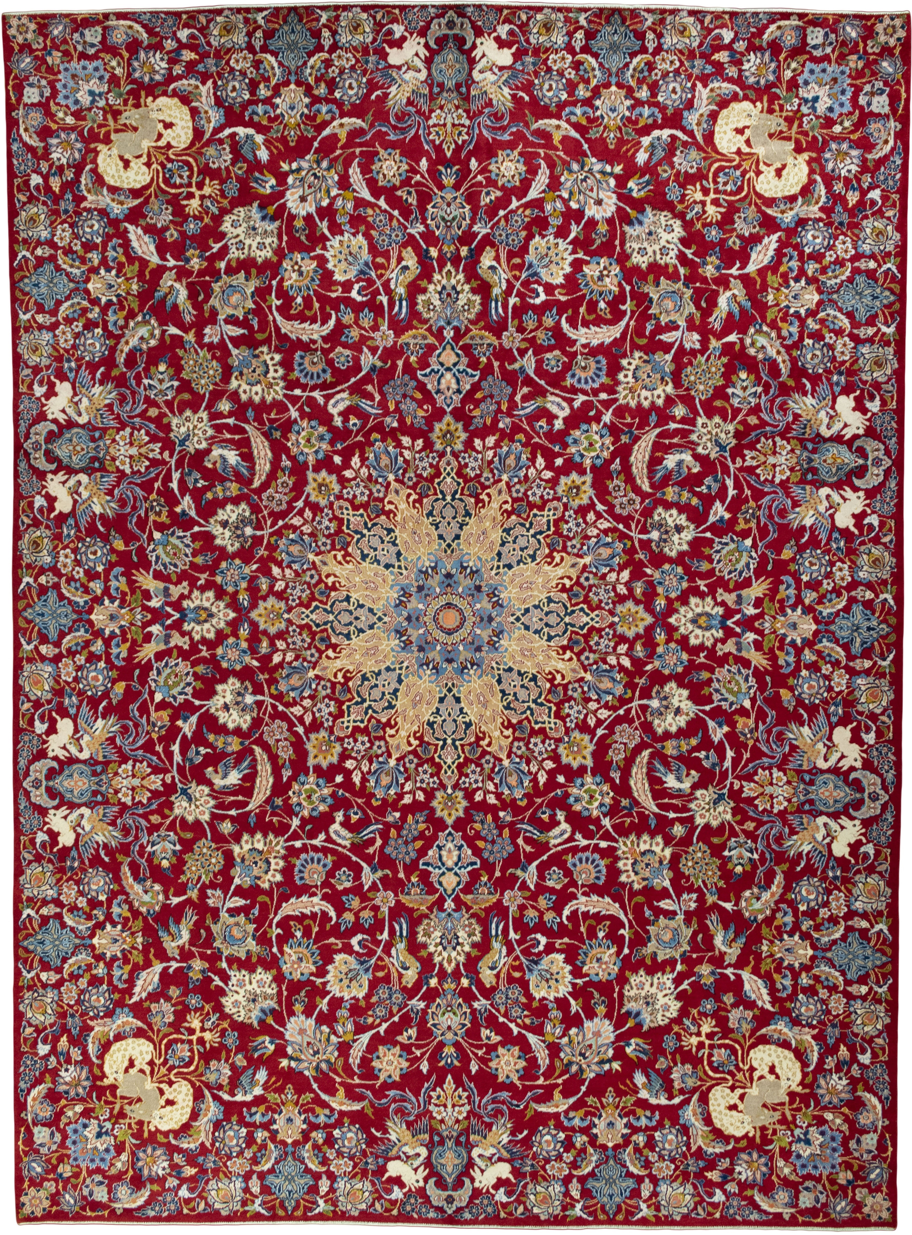 Najafabad Dywan 440x320 Biały (Iran) Ręcznie Tkany