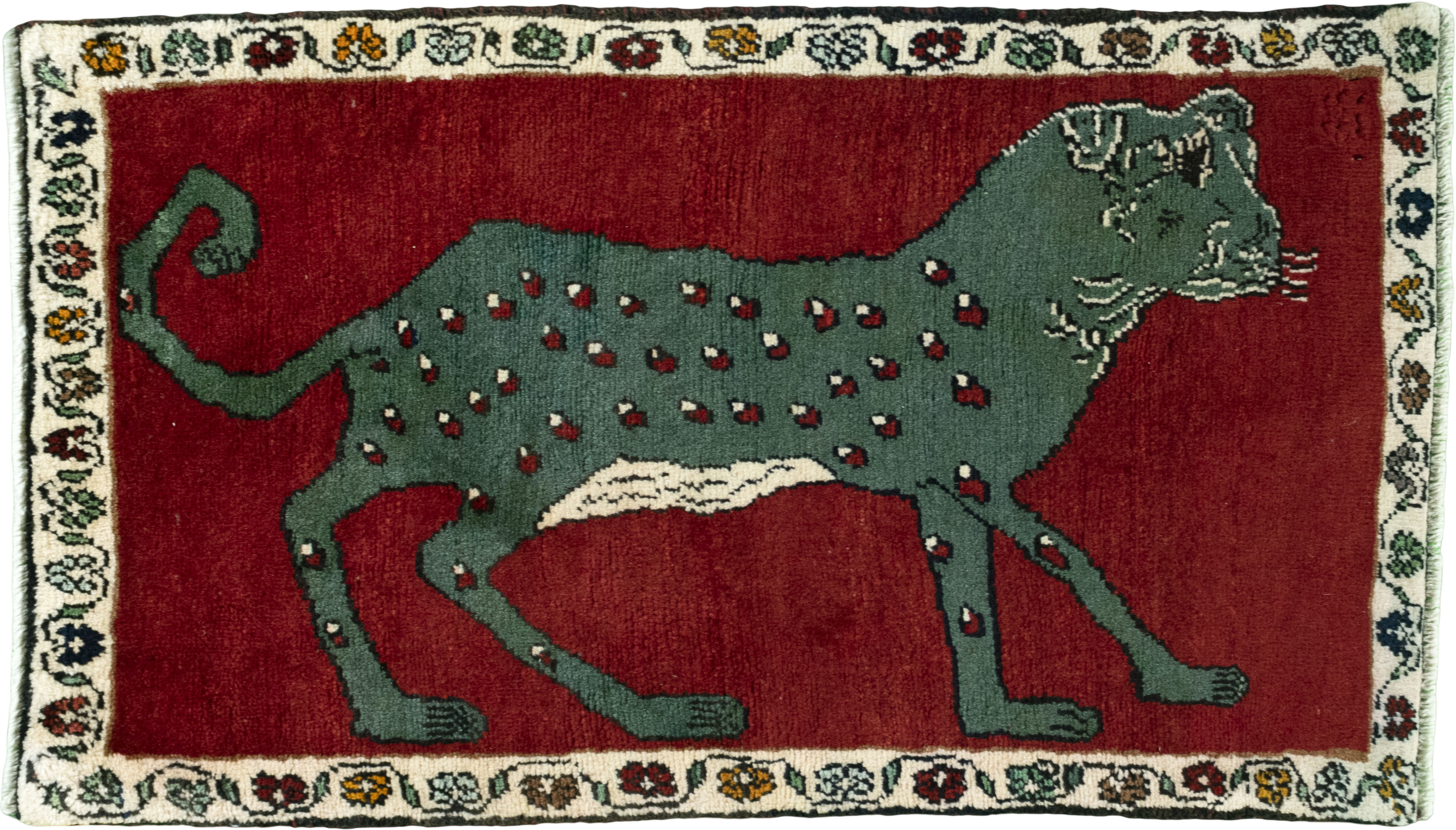 Gabbeh Perski dywan 60x110 Biały (Iran) Ręcznie Tkany