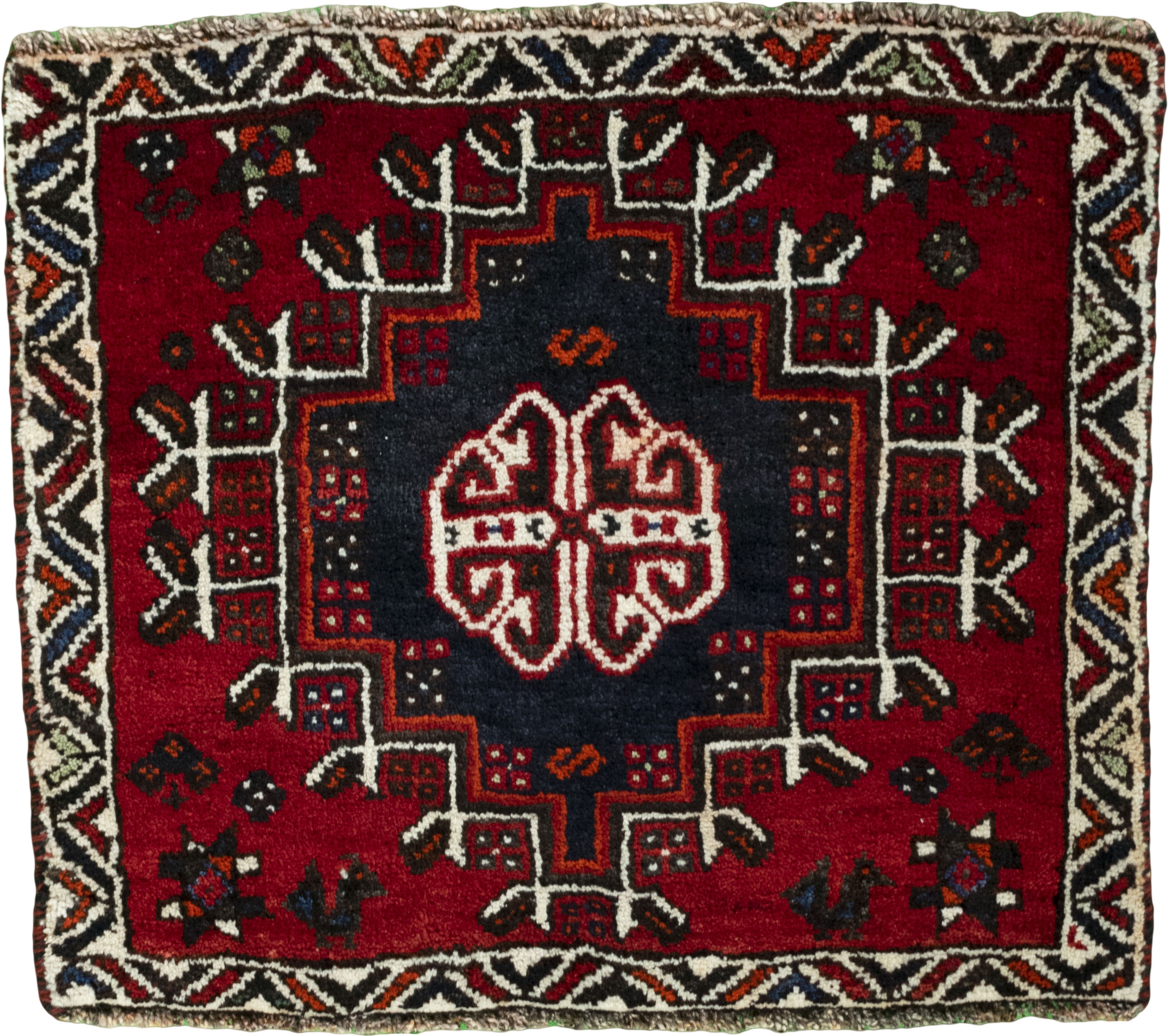 Shiraz Persisk matta 60 x 70 Vit (Iran) Handknuten