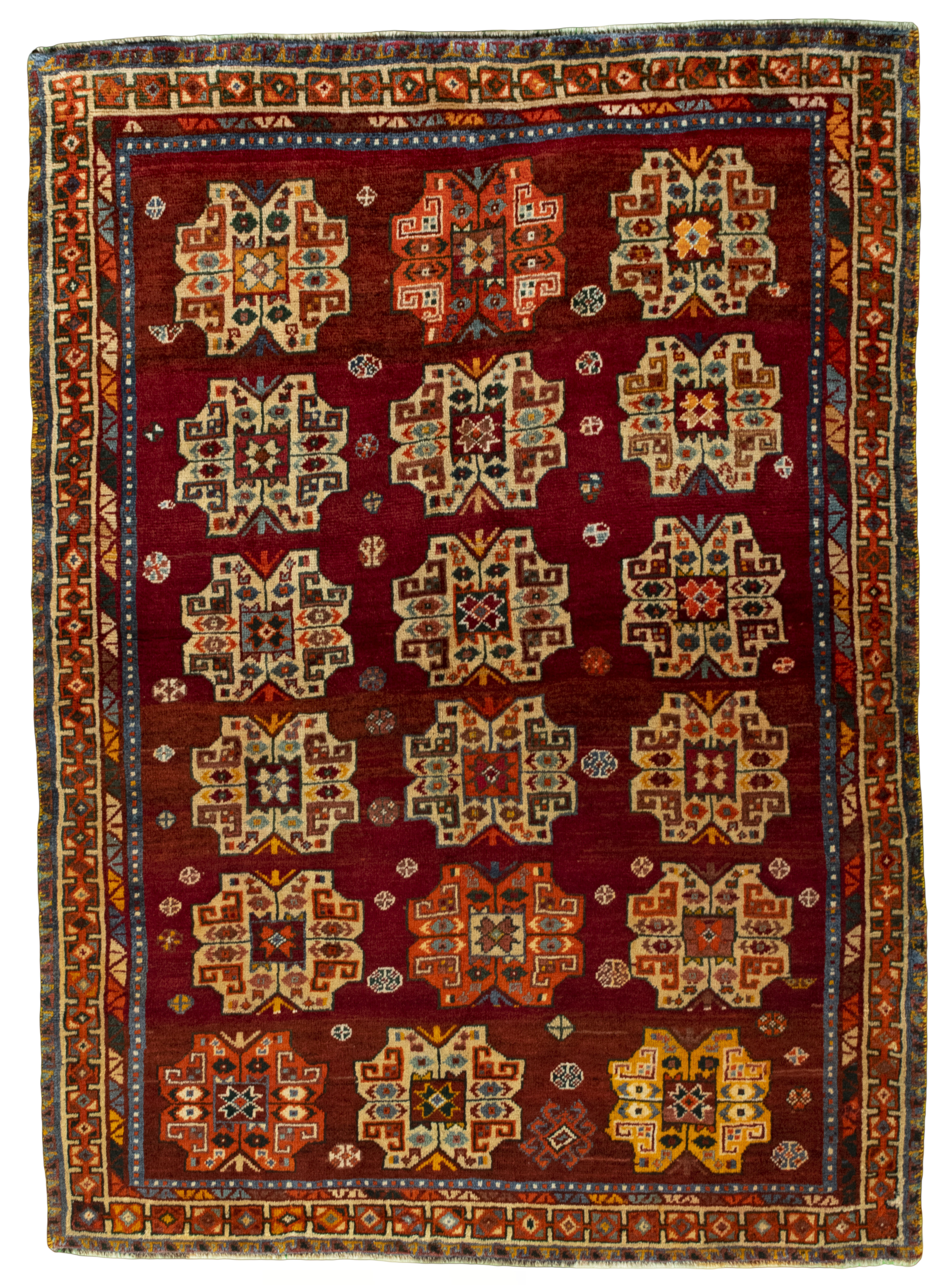 Shiraz Rug 140 x 190 Gray (Iran) Hand Knotted